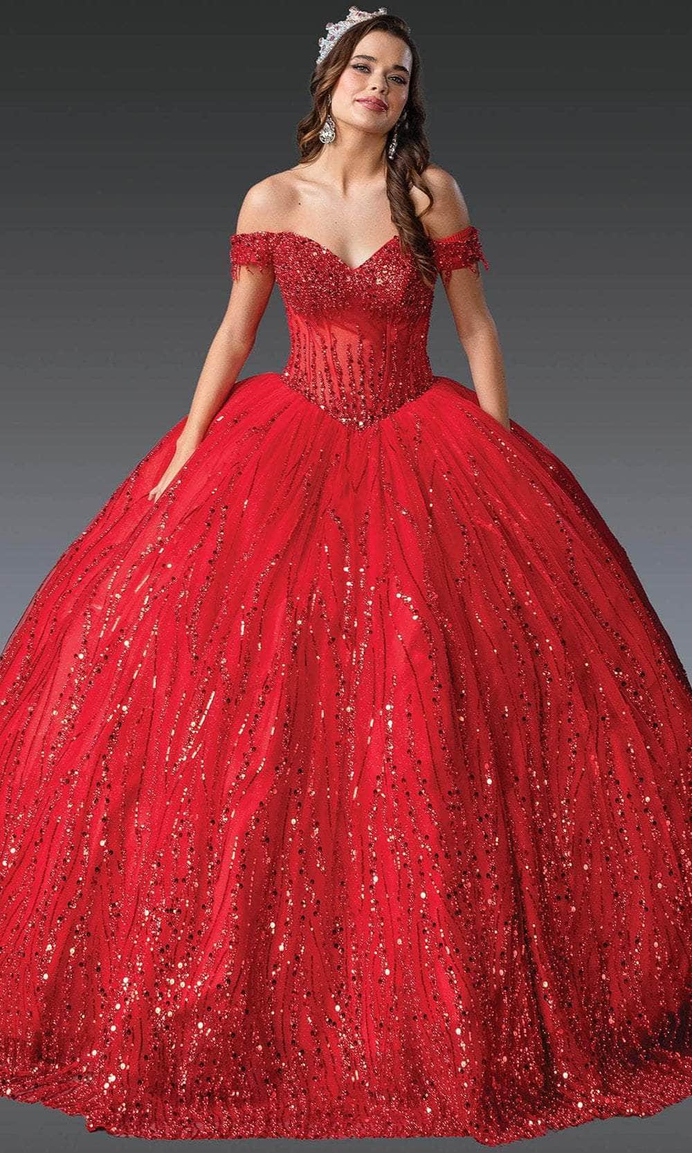 Dancing Queen 1982 - Off Shoulder Sequin Ballgown - Image 3