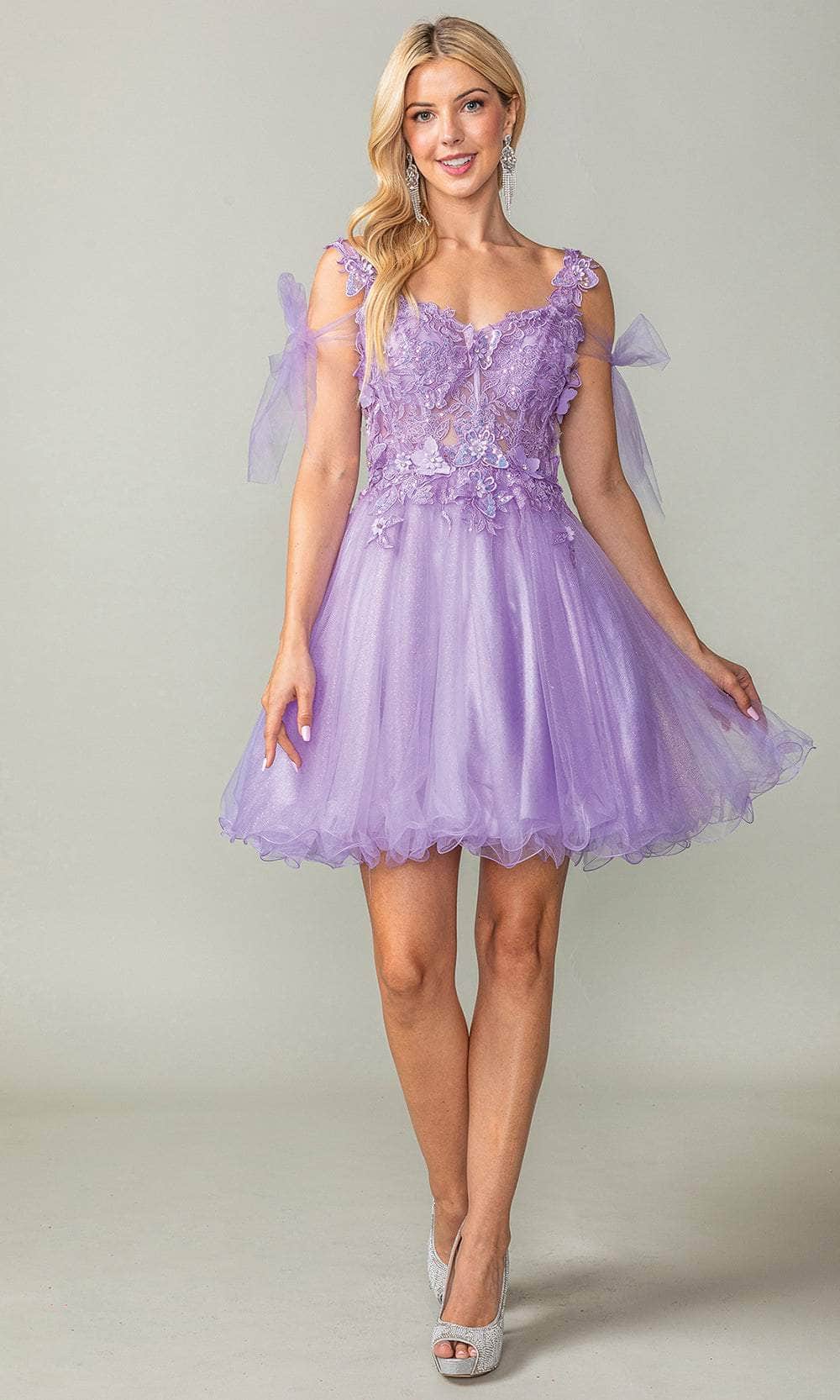 Dancing Queen 3365 - Applique Cocktail Gown Clearance Sale - Image 3
