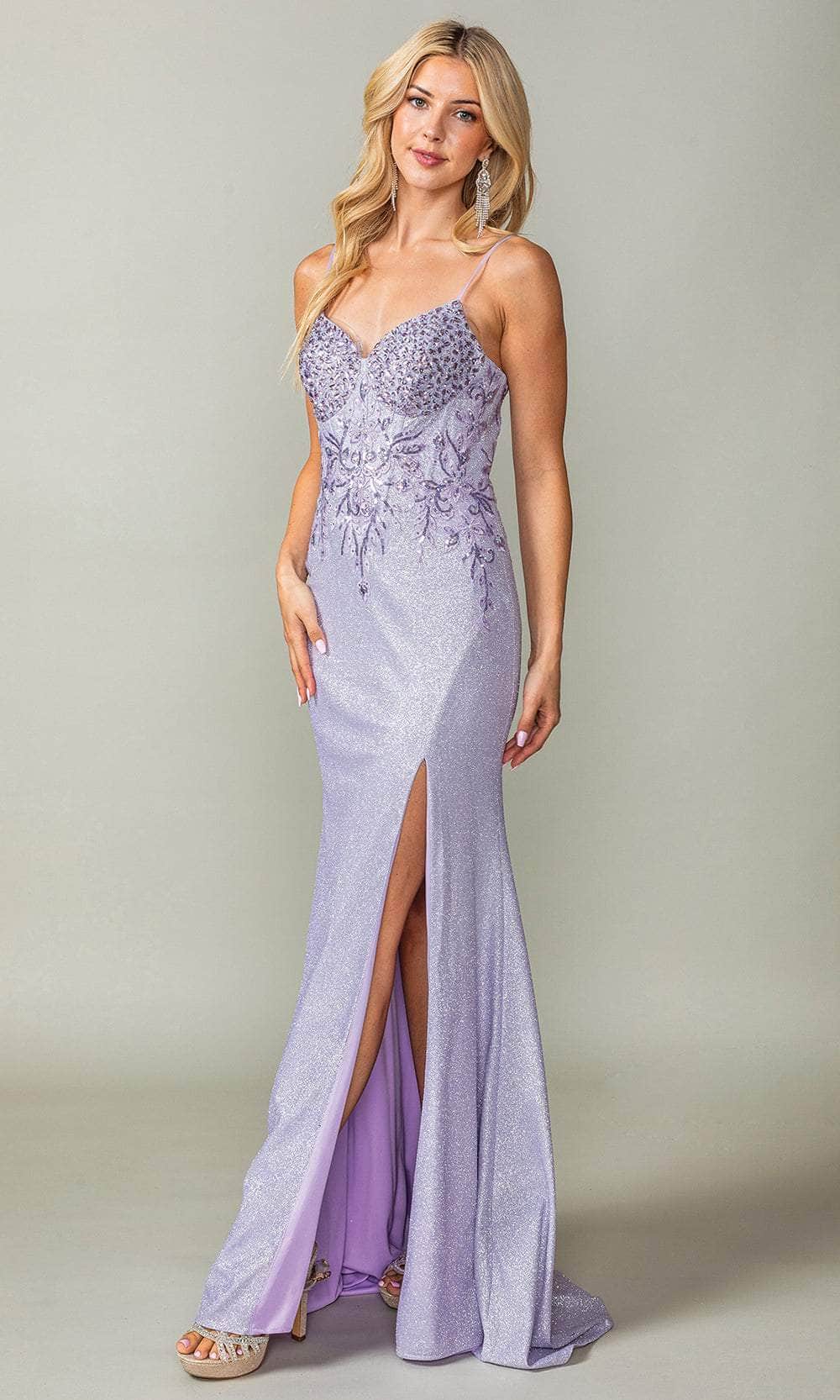 Dancing Queen 4375 - Embellished V-Neck Prom Dress - Image 3