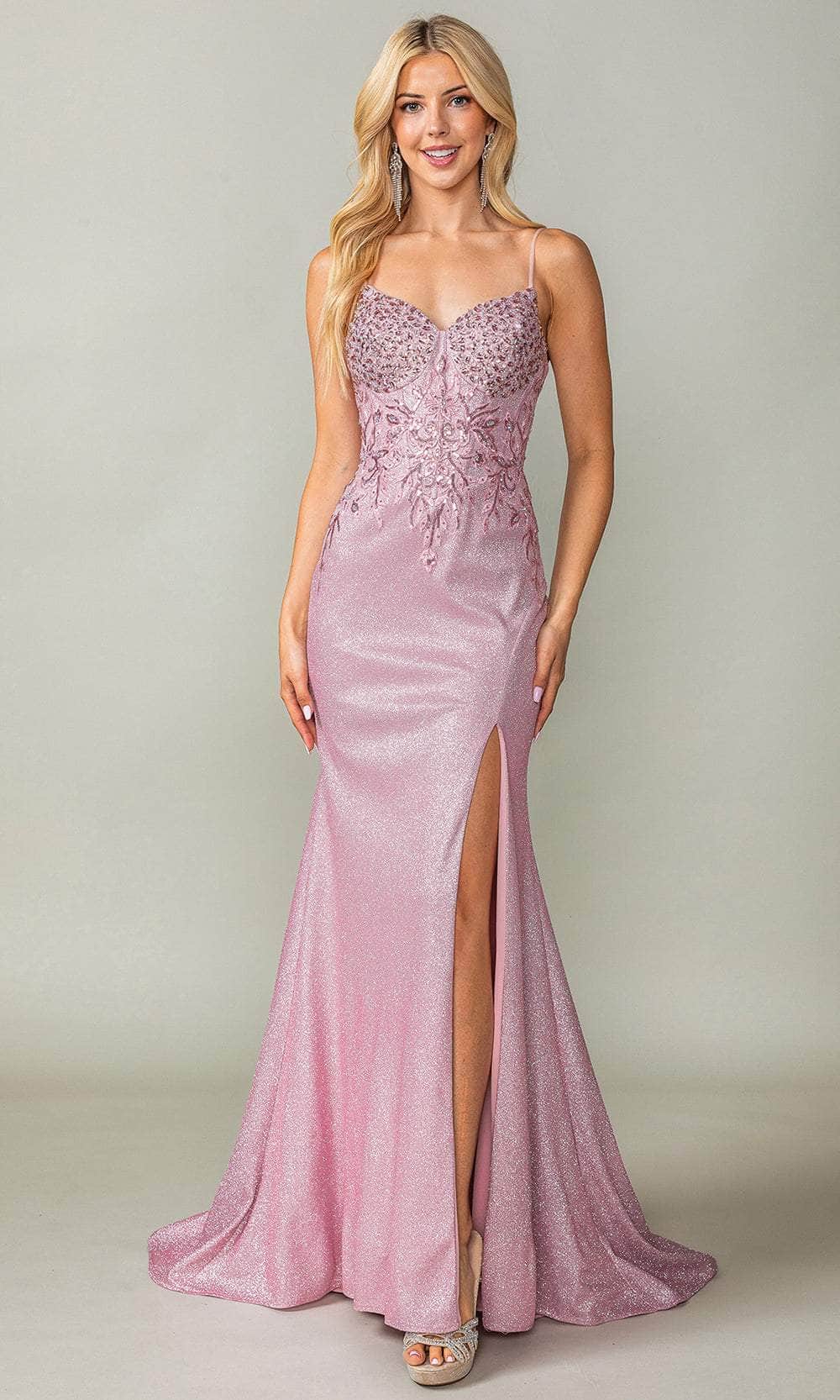 Dancing Queen 4375 - Embellished V-Neck Prom Dress - Image 4