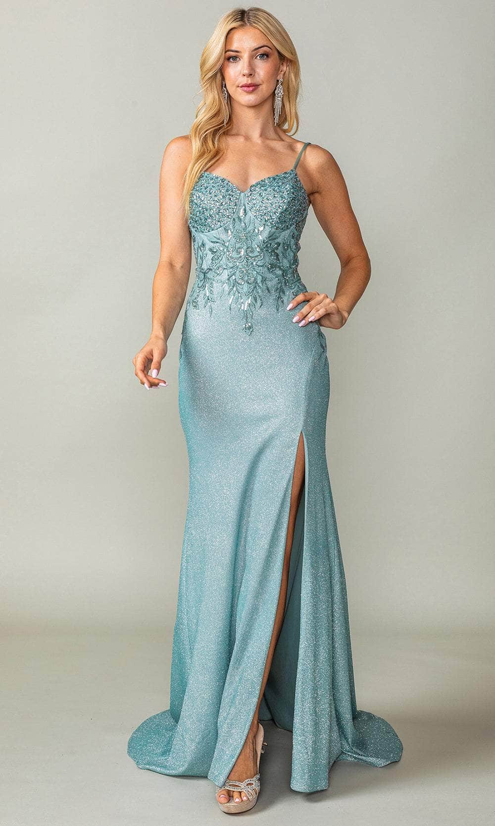 Dancing Queen 4375 - Embellished V-Neck Prom Dress - Image 5