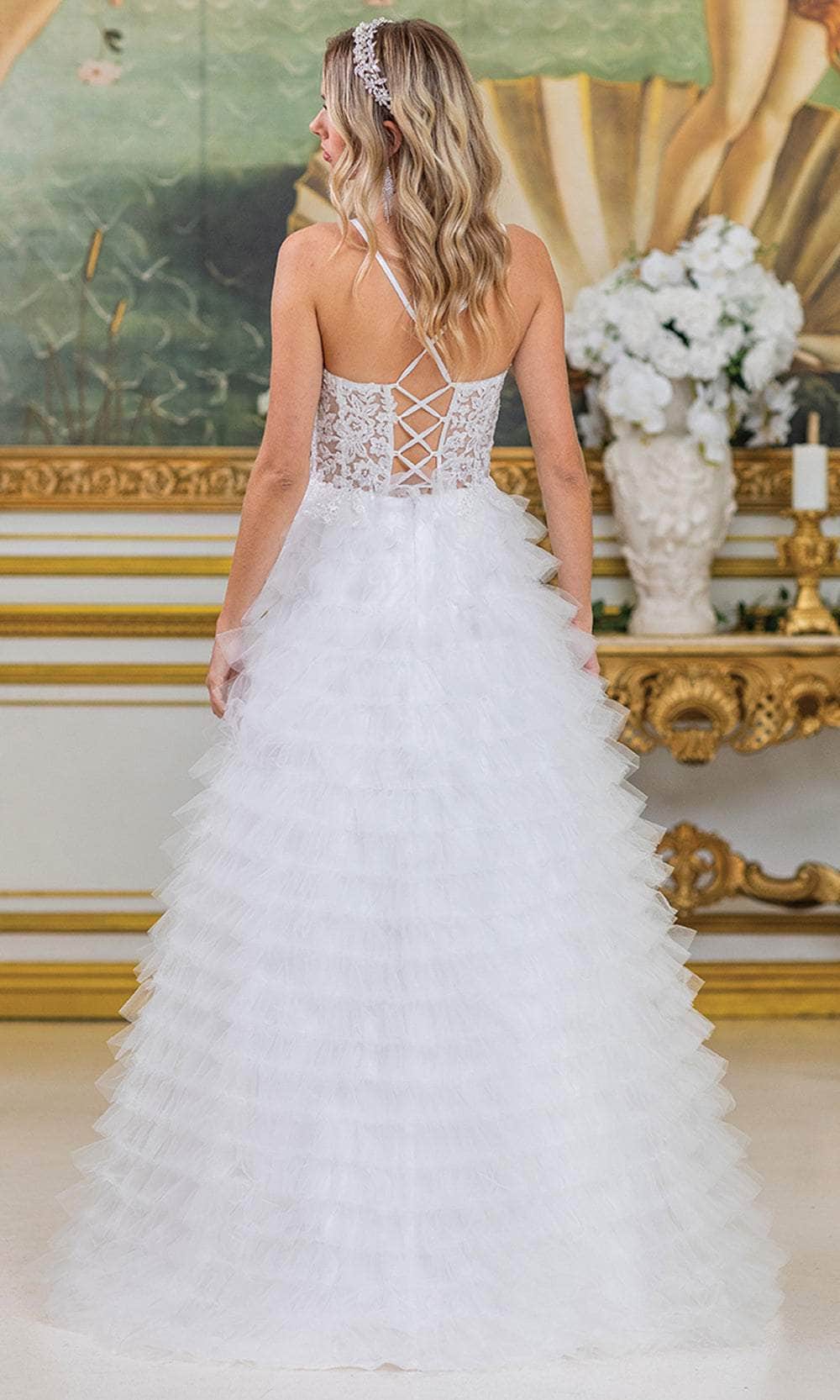 Dancing Queen 4491 - Ruffled Skirt Sweetheart Neckline Gown - Image 4