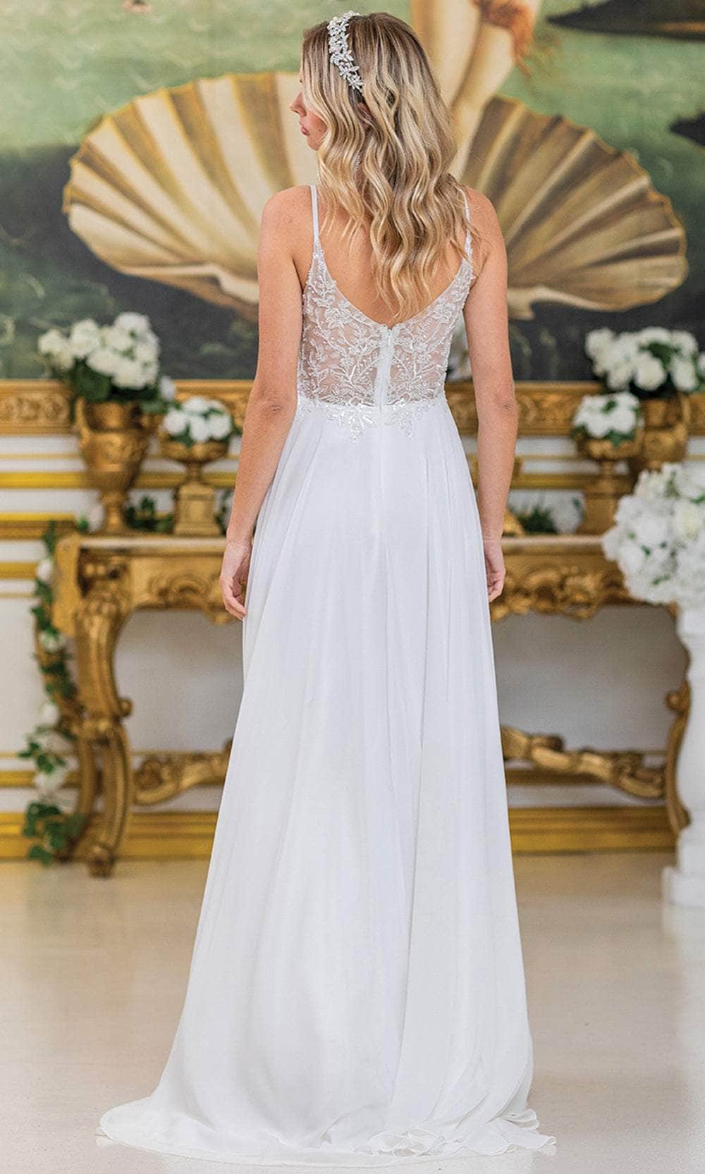 Dancing Queen 4500 - Deep V-Neck Flowy A-Line Gown - Image 2