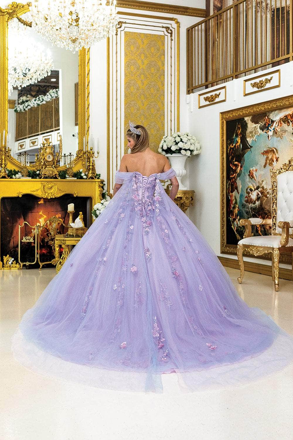 Dancing Queen 5012 - Floral Illusion Sweetheart Neckline Gown - Image 4