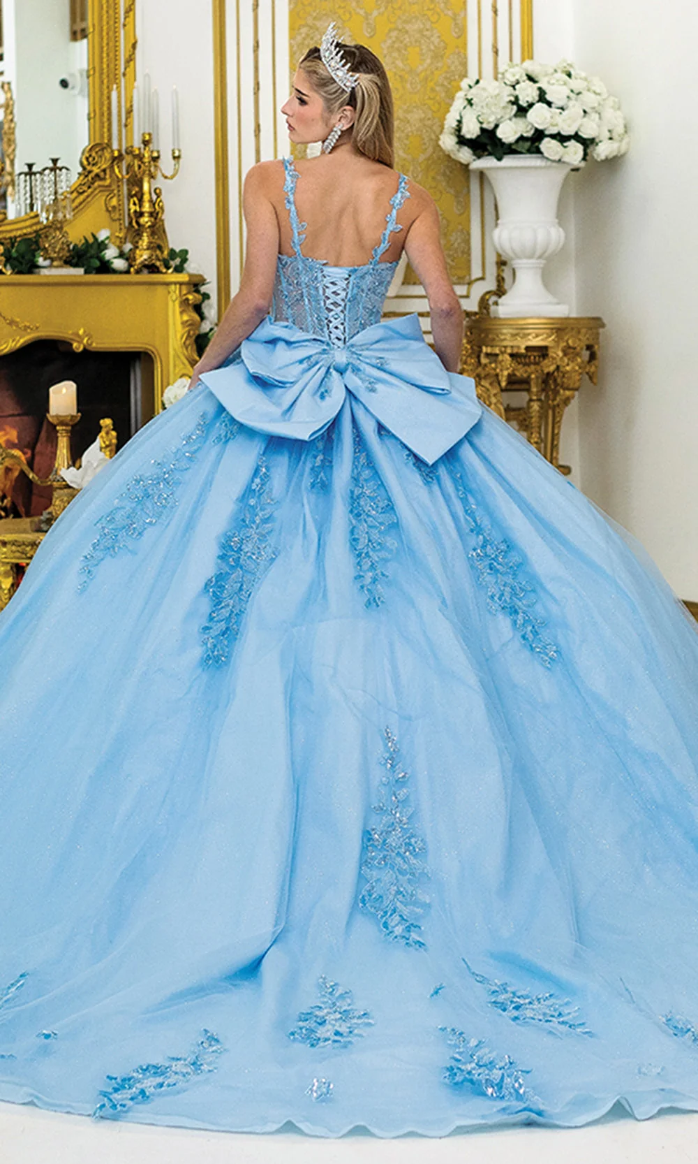 Dancing Queen 5046 - Floral Embroidered Princess Ballgown - Image 2