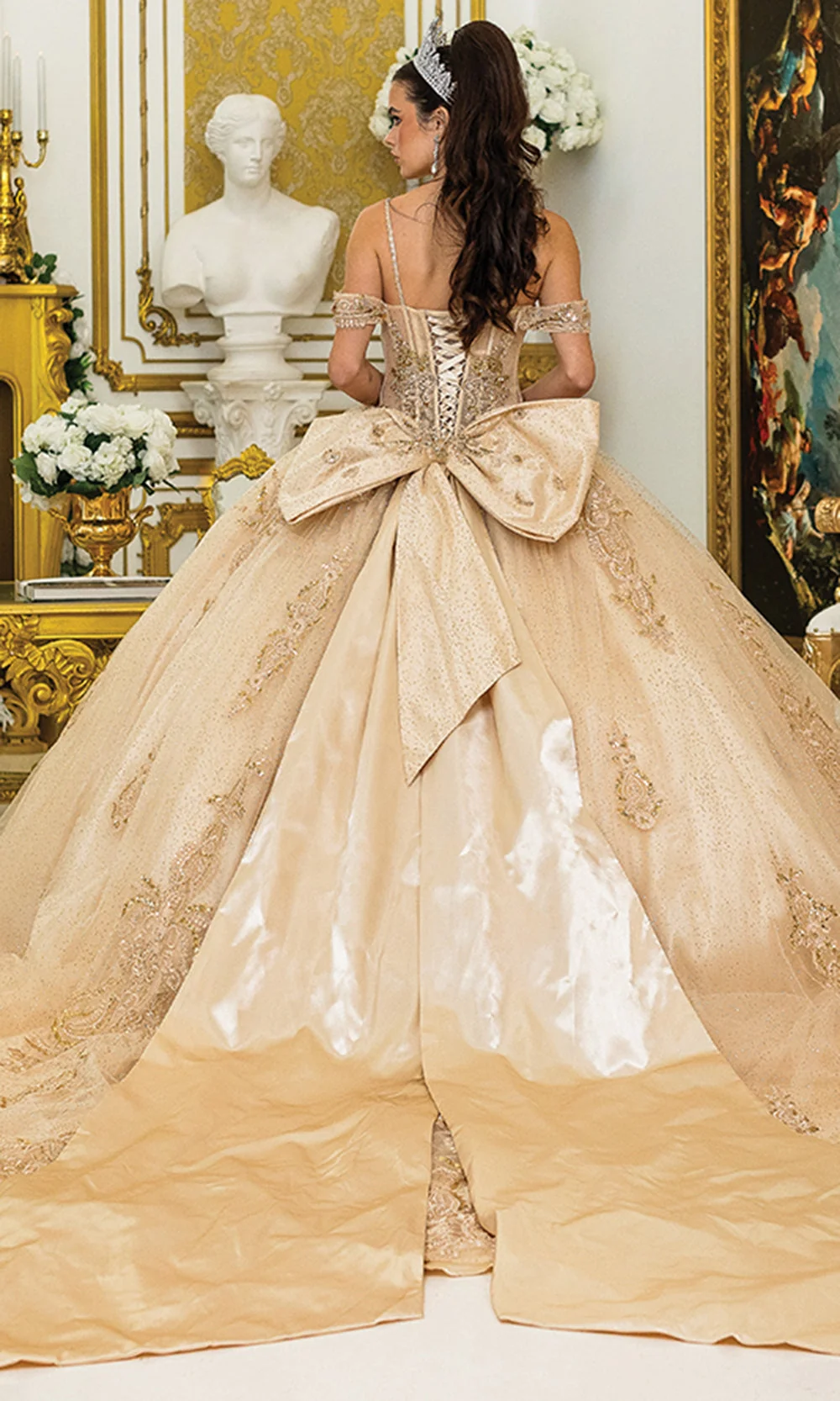 Dancing Queen 5052 - Glitter Tulle Lace Applique Ballgown - Image 2