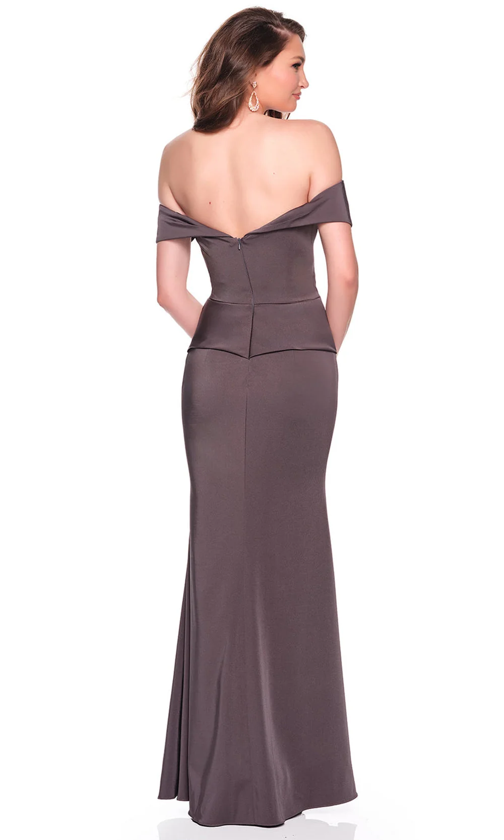 Dave & Johnny 12571 - Crossover Sheath Fitted Prom Gown - Image 2