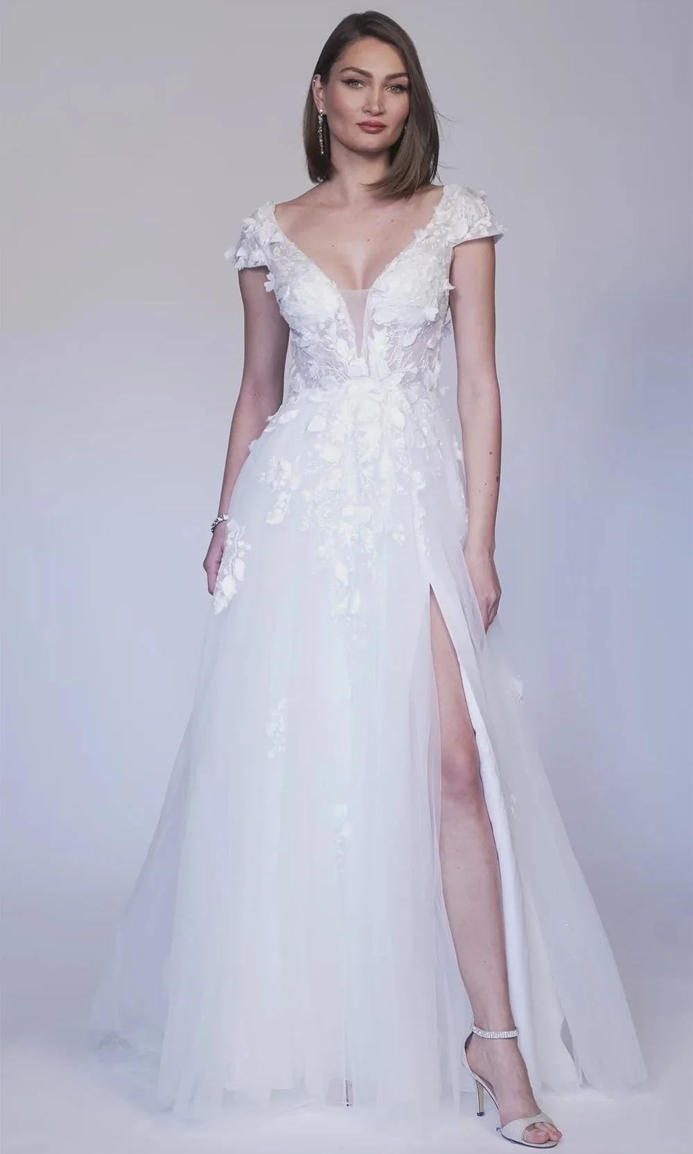 Dave & Johnny Bridal 12013 - Embroidered Bridal Gown - Image 3
