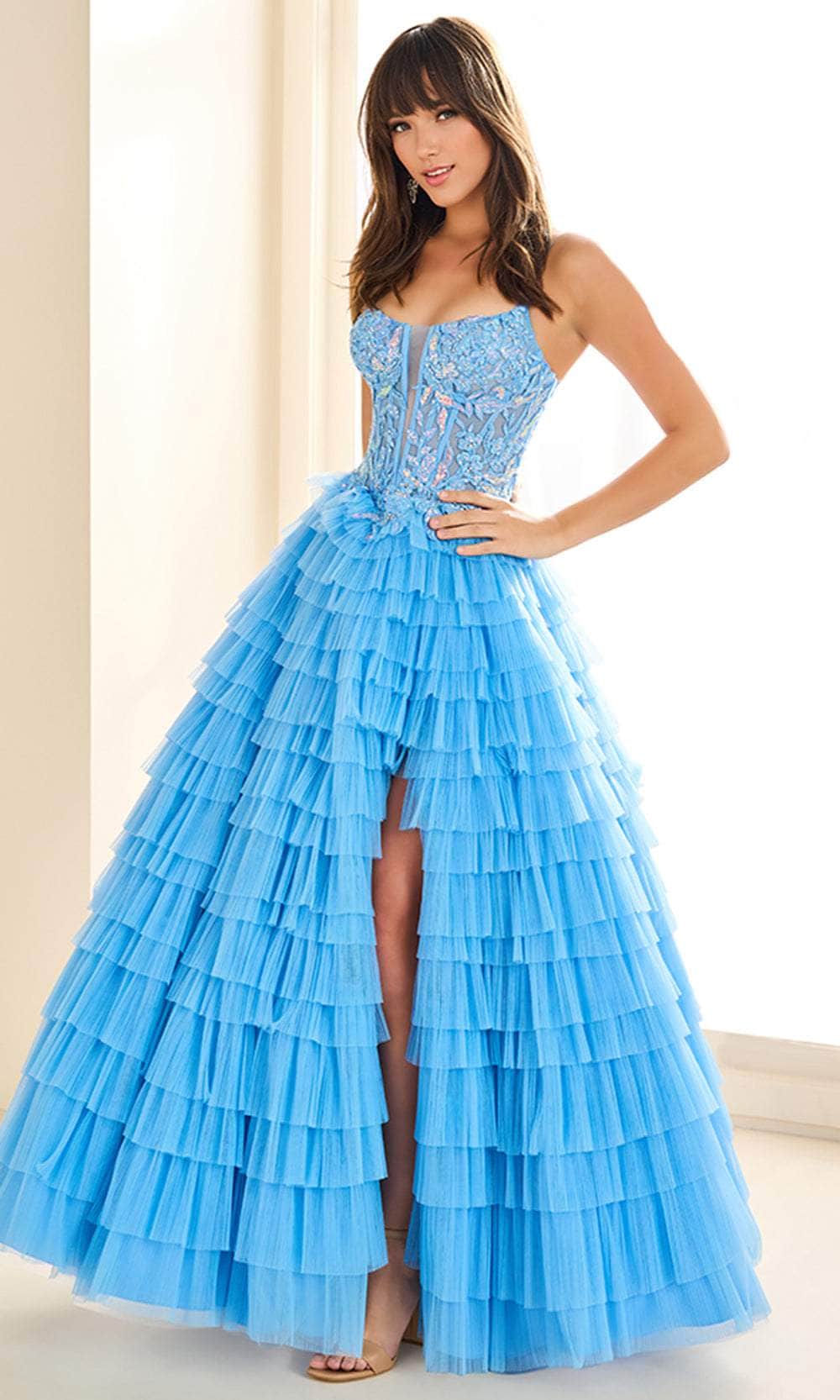Ellie Wilde EW36086 - Corset Sleeveless Prom Gown - Image 2