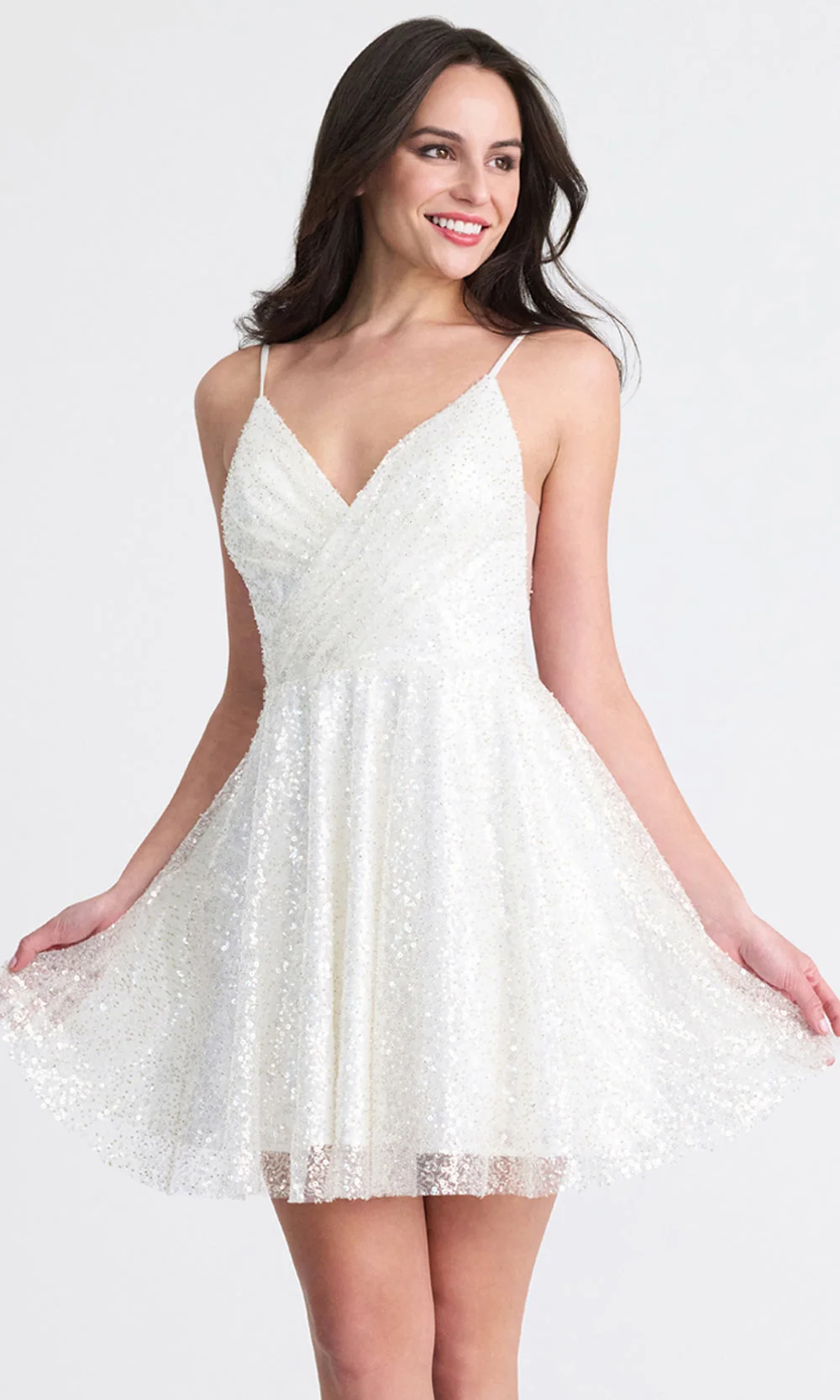 Faviana 11319 - Open Back Sparkling Mini Dress - Image 3