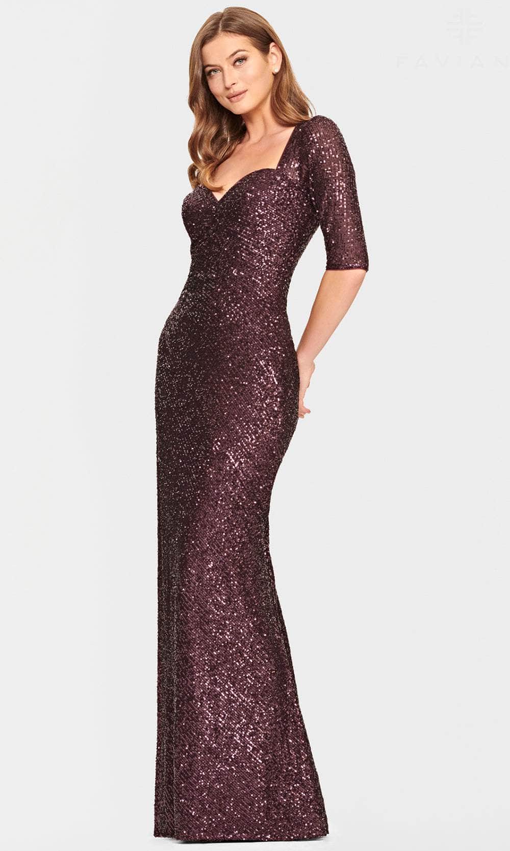Faviana S10861 - Sequined Evening Gown - Image 3
