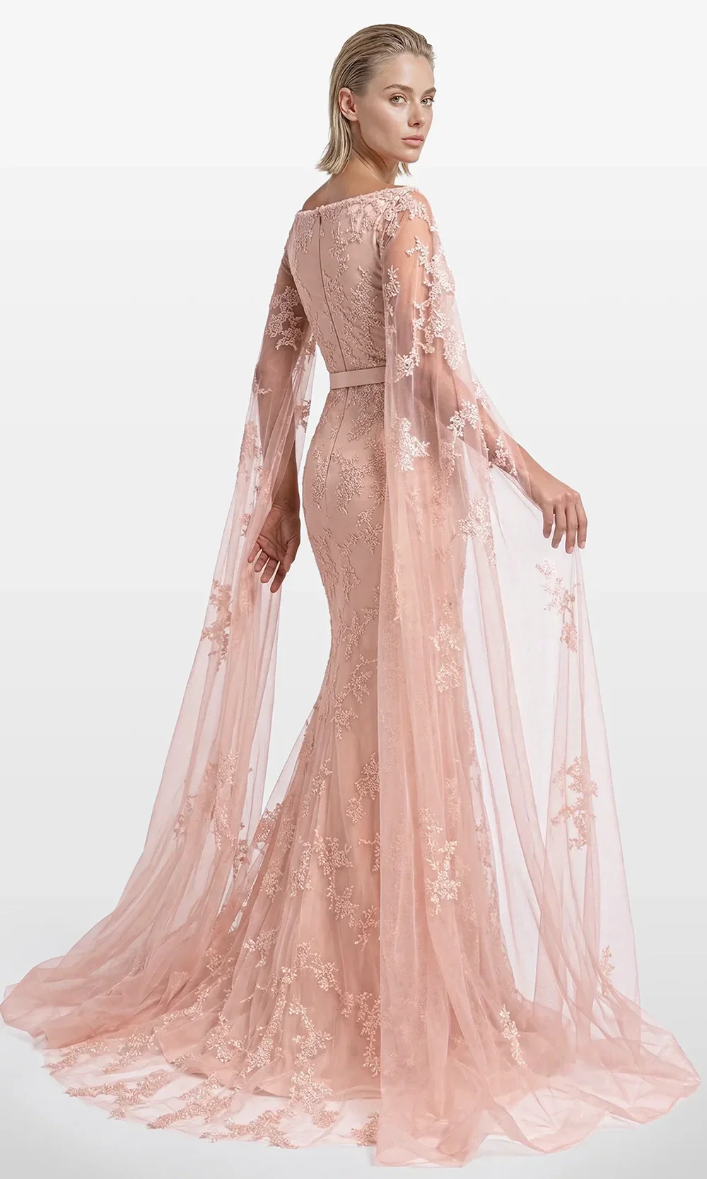 Gatti Nolli Couture OP-7877 - Bateau Neck Sequin Embellished Gown - Image 2
