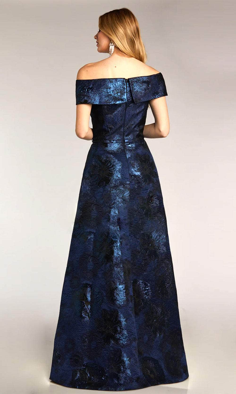 Gia Franco 12250 - A-Line Gown in Jacquard Fabric - Image 3