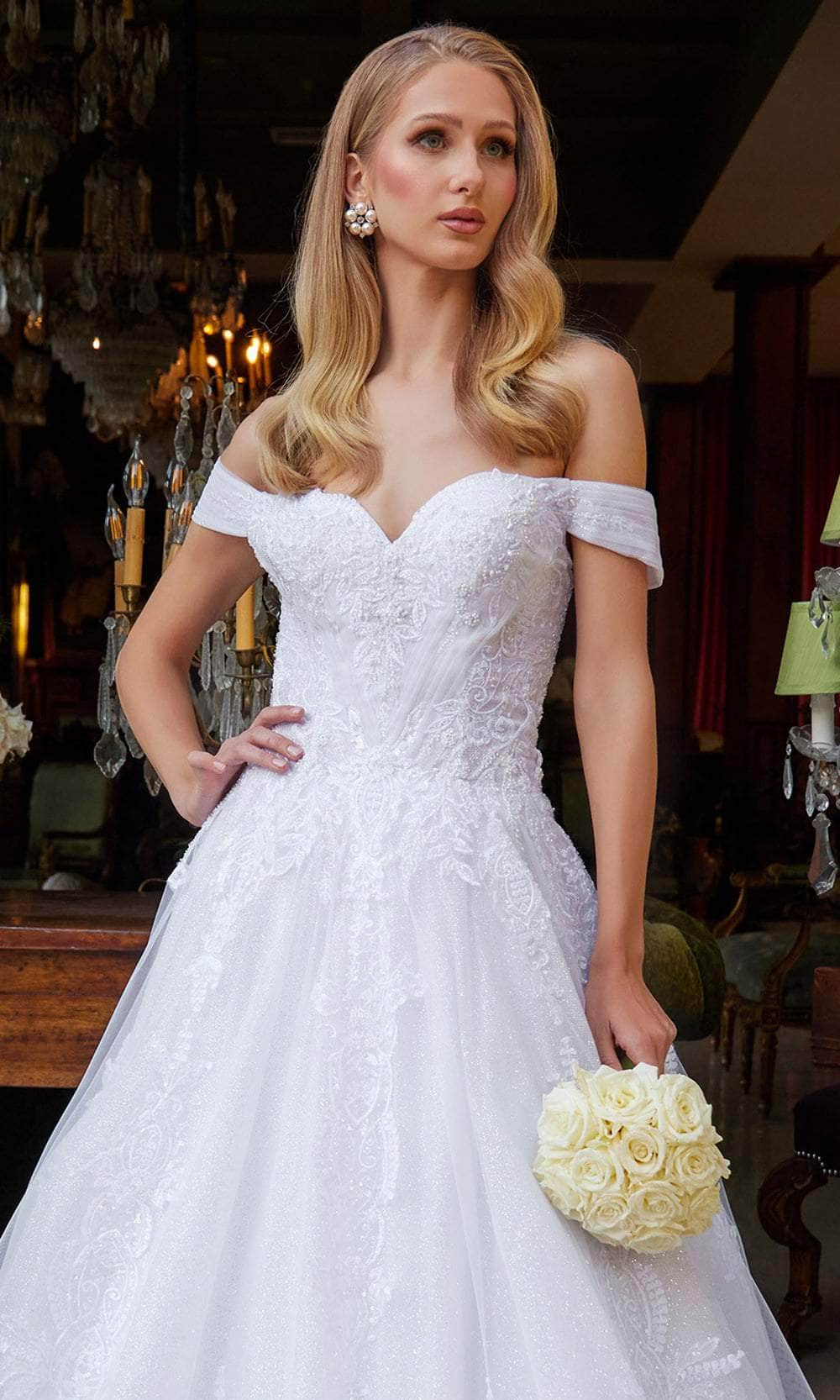GLS by Gloria Bridal GL3534 - Embroidered Off Shoulder Bridal Gown - Image 7