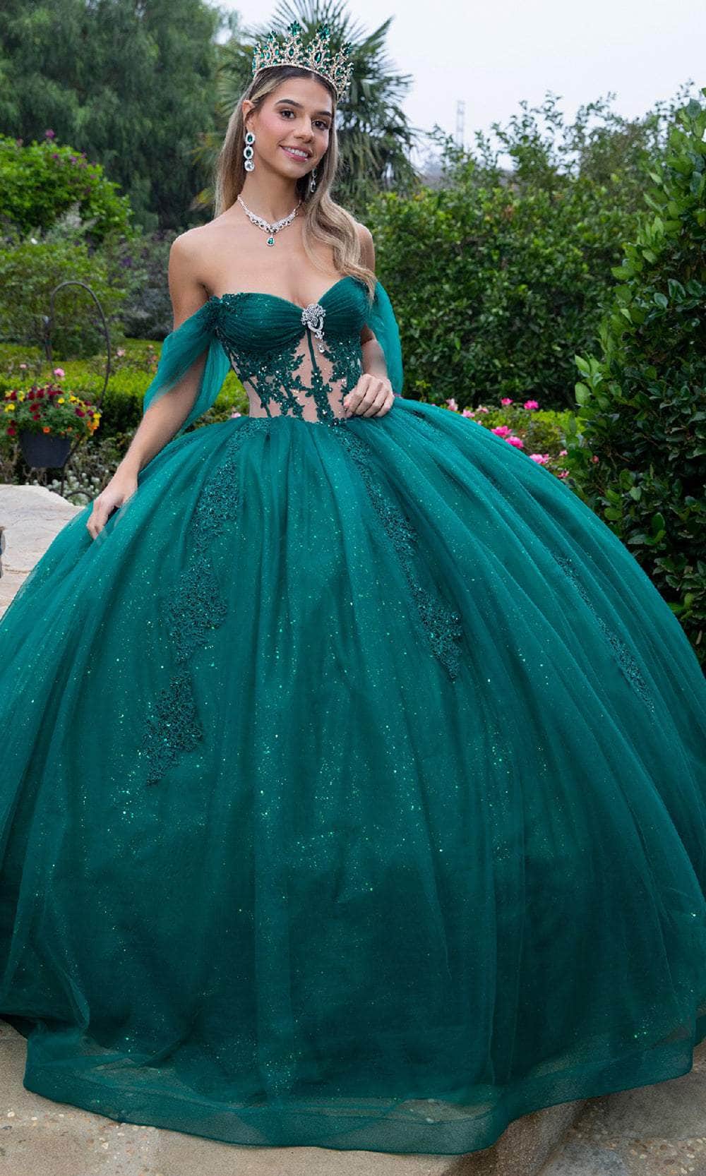 GLS by Gloria GL3502 - Sweetheart Glitter Quinceanera Gown - Image 9
