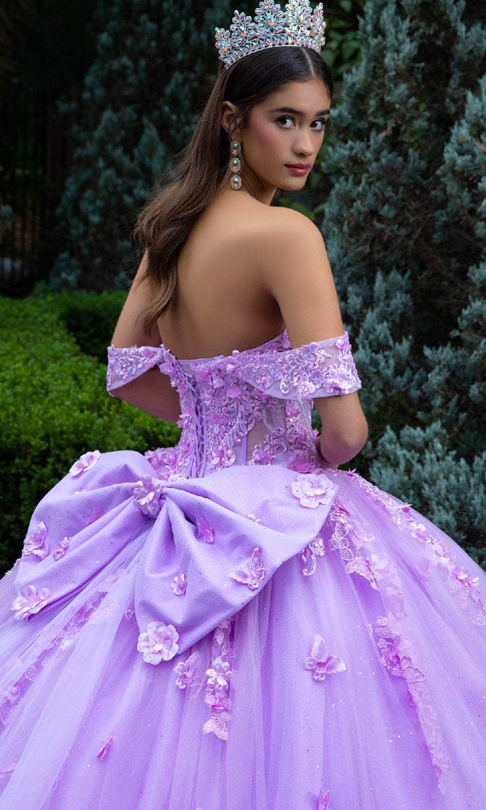 GLS by Gloria GL3524 - Embroidery Detailed Ballgown - Image 4