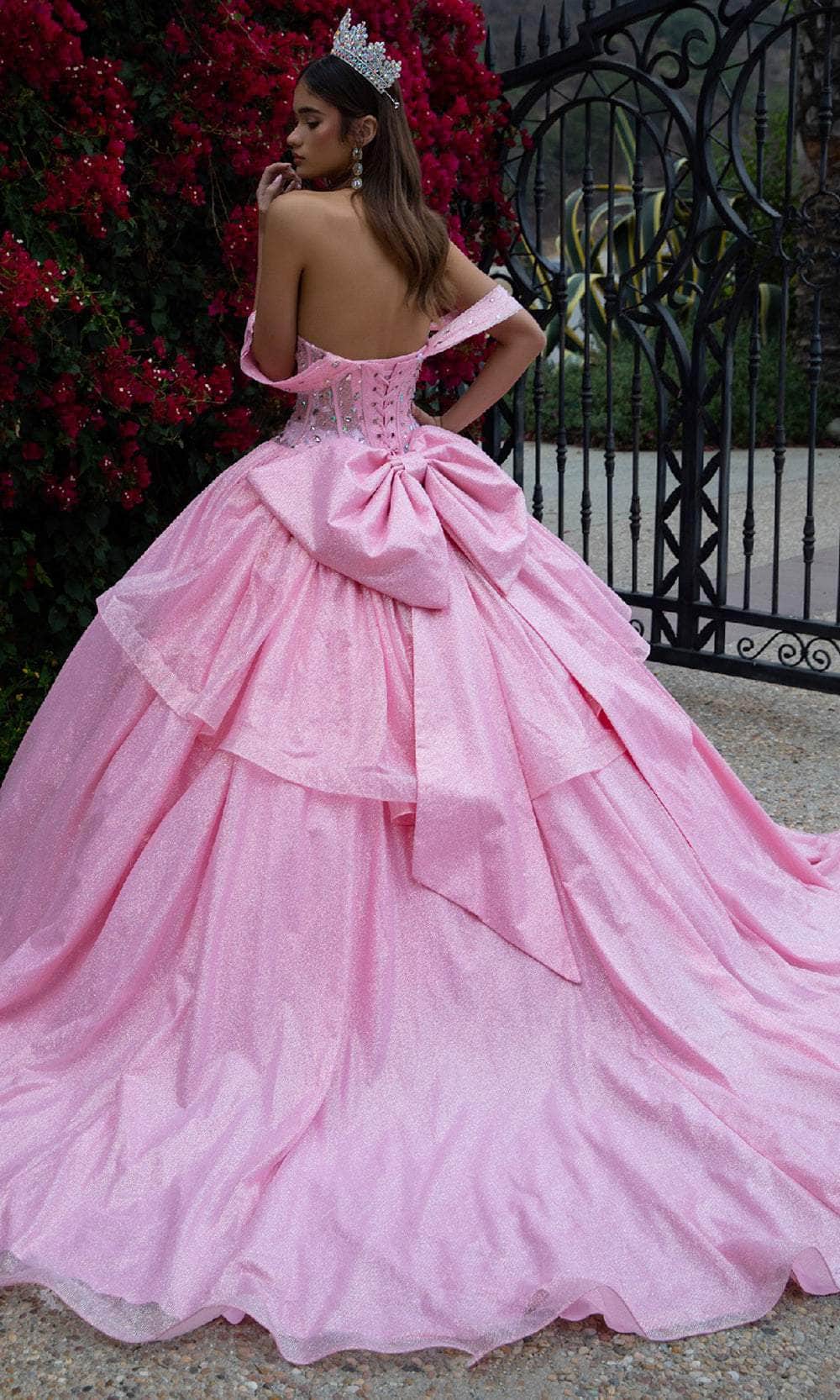 GLS by Gloria GL3527 - Bejeweled Corset Ballgown - Image 5