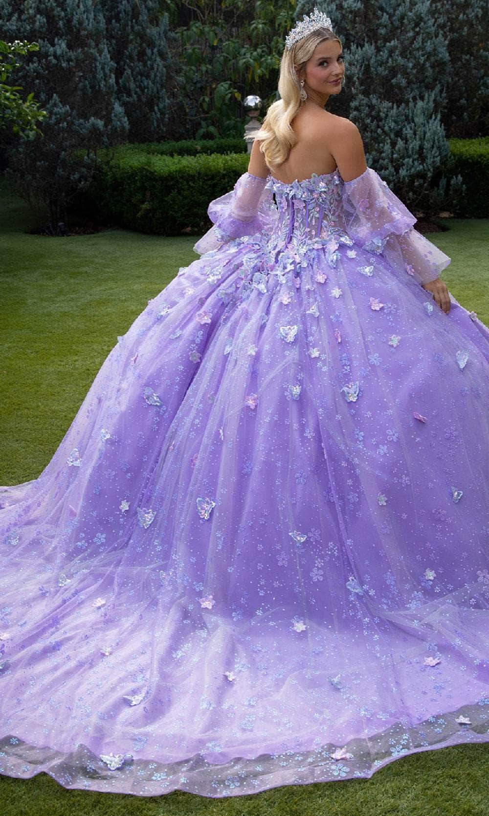 GLS by Gloria GL3541 - Sweetheart Appliqued Tulle Ballgown - Image 2