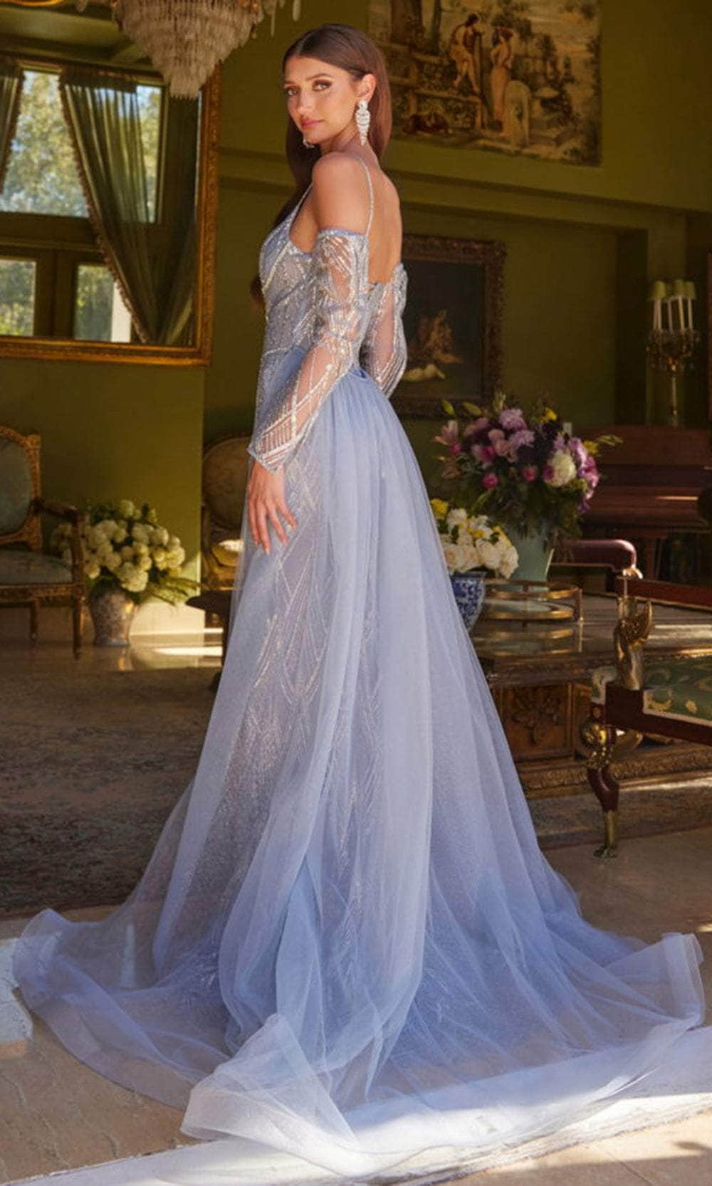 GLS by Gloria GL3616 - Corset Embellished Prom Gown - Image 2