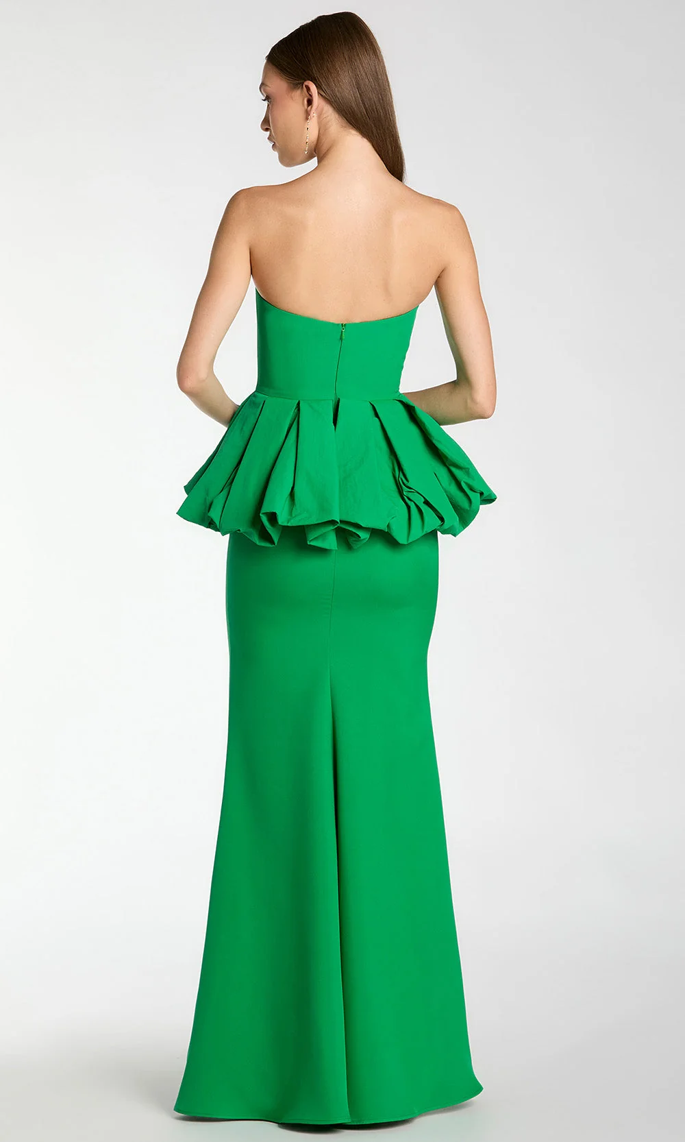 Ieena Duggal 21243 - Straight Neck Trumpet Gown with Peplum - Image 2