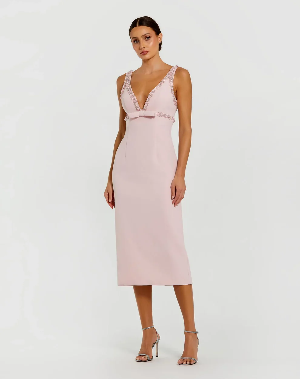 Ieena Duggal 2276 - Sleeveless Embellished Midi Dress - Image 4