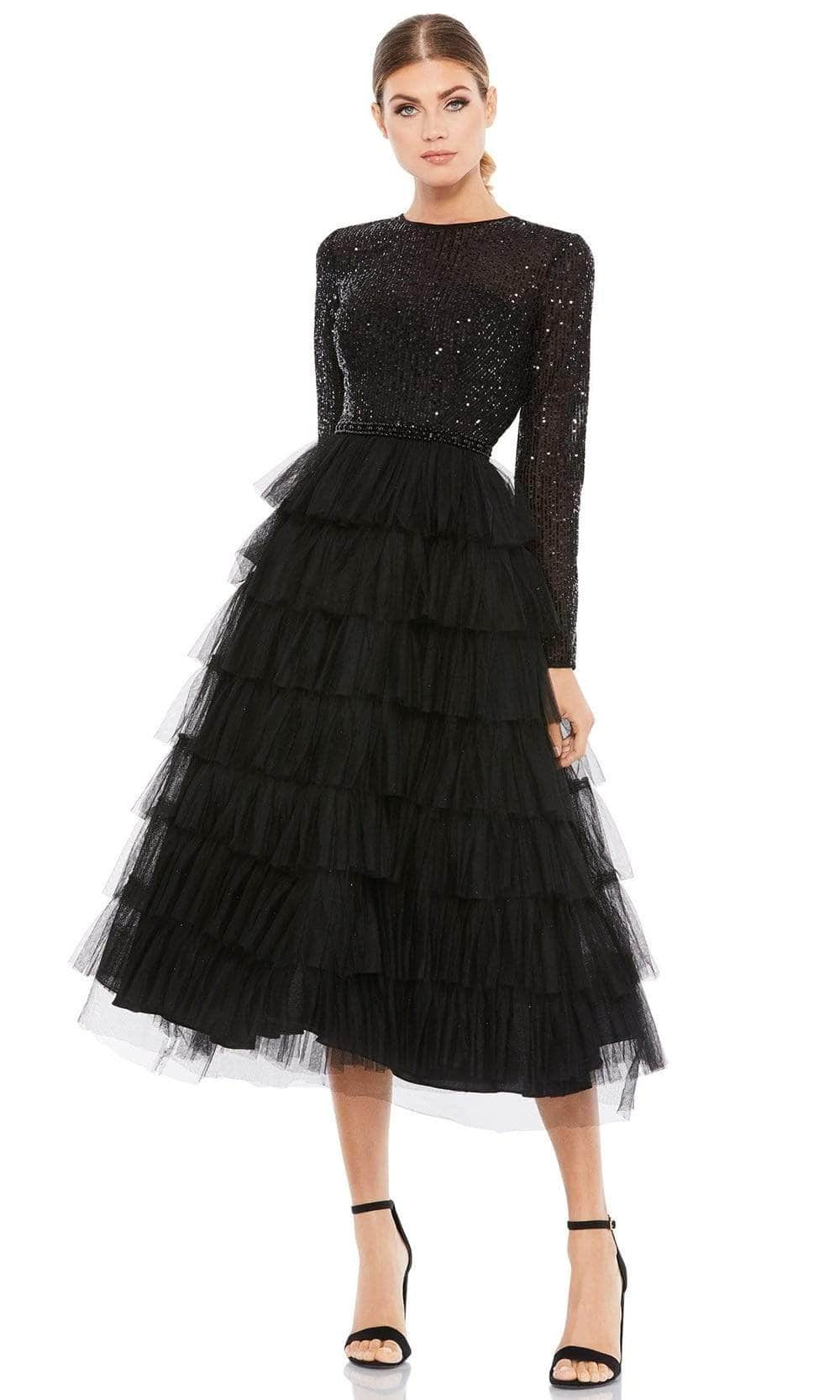 Ieena Duggal - 26299 Jewel Neck Sequined Evening Dress - Image 4