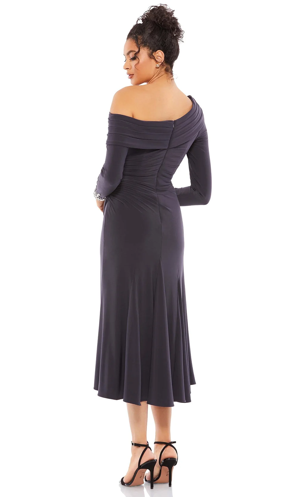 Ieena Duggal 264851 - Jeweled Tea Length Dress - Image 4