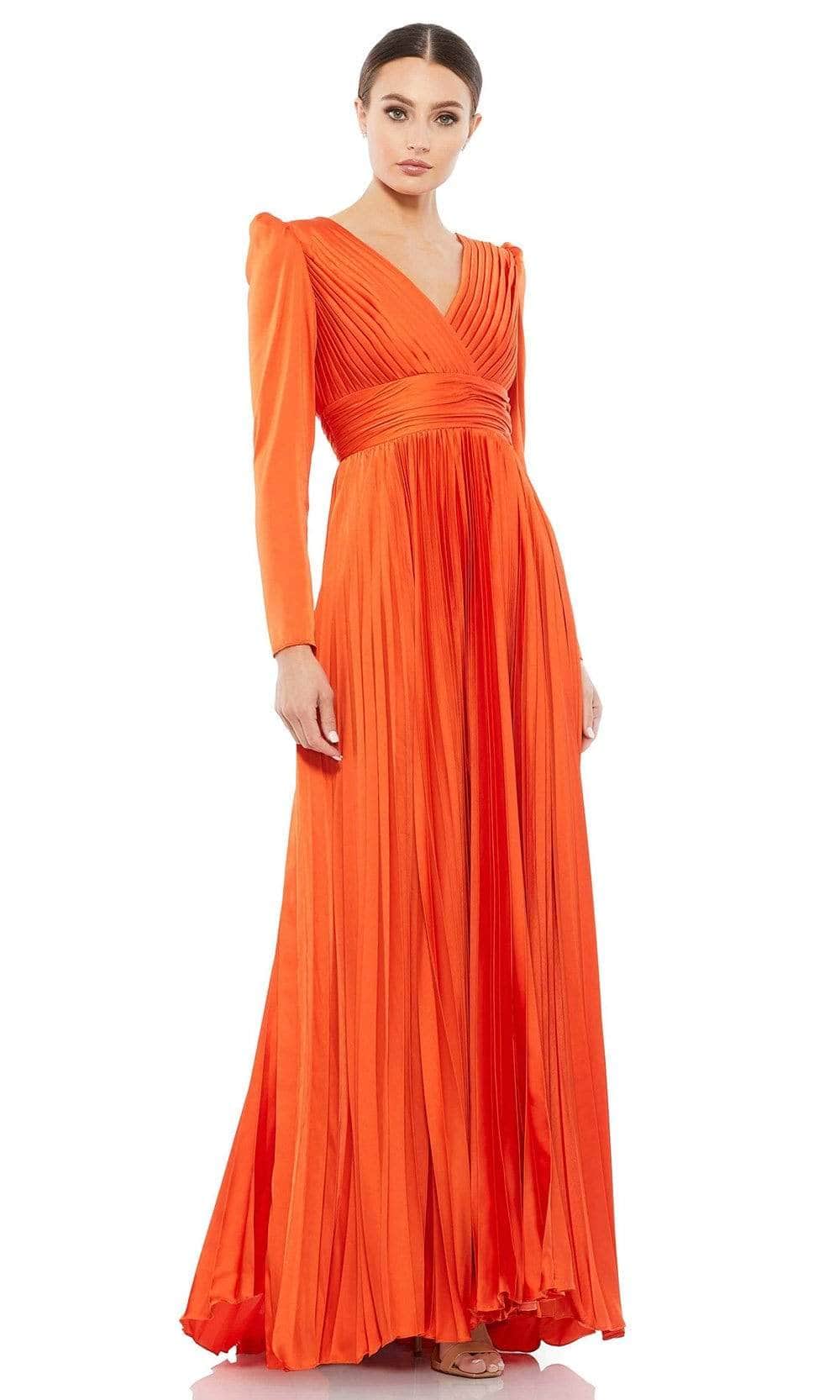Ieena Duggal 26542I - Pleated Surplice V-Neck Evening Gown - Image 8