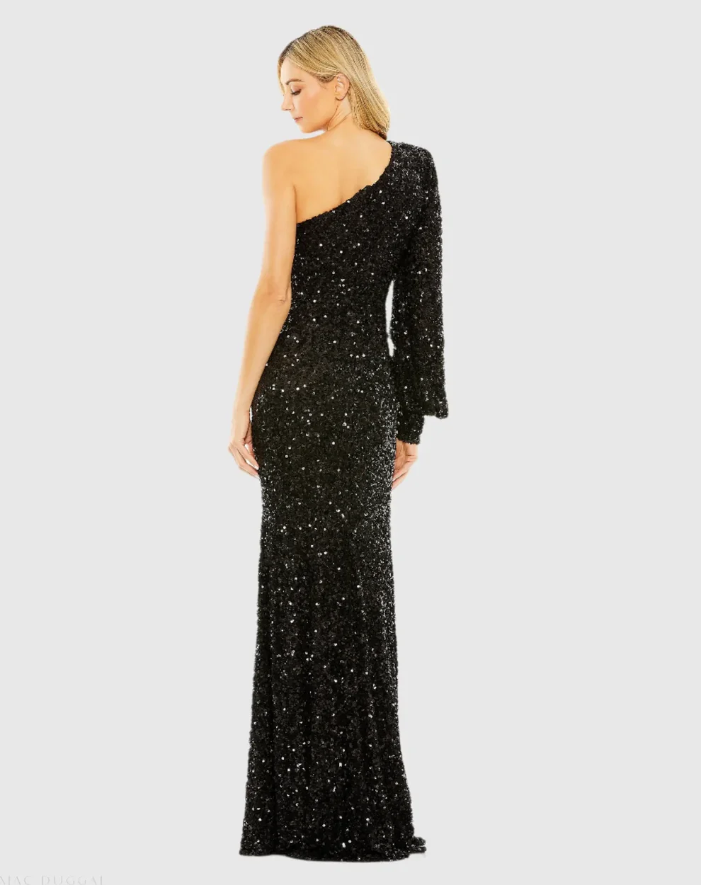 Ieena Duggal 26717 - Asymmetric Neck Evening Dress - Image 9