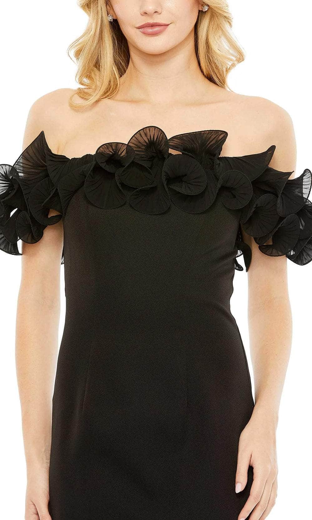 Ieena Duggal 49643 - Off Shoulder Ruffle Evening Gown - Image 3