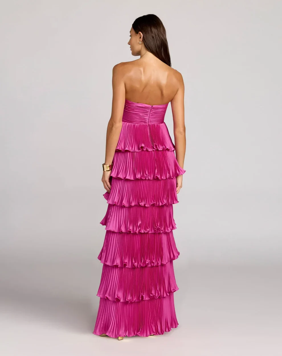 Ieena Duggal 49981 - Sweetheart Tiered Pleated Long Dress - Image 14