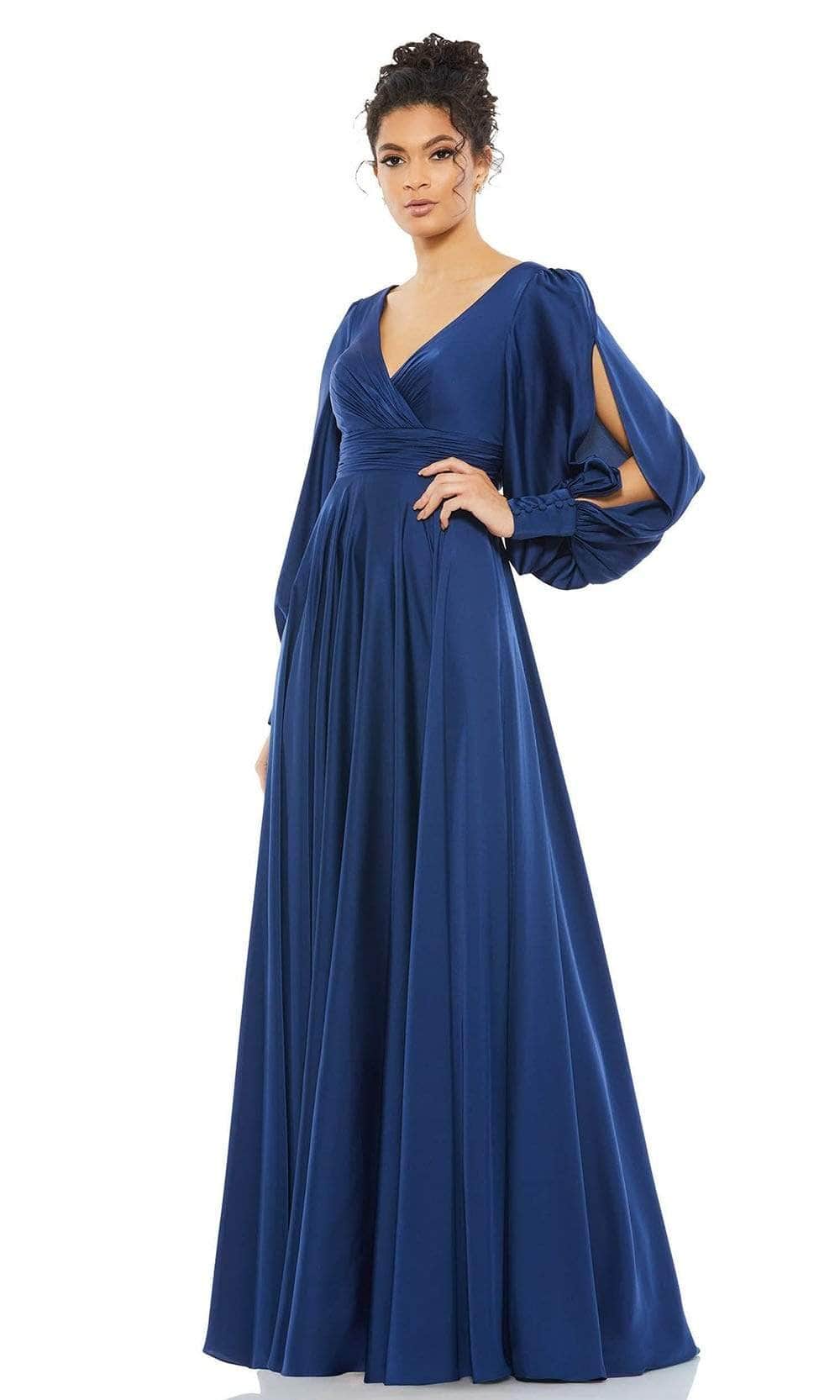 Ieena Duggal - 67847 Split Sleeve A-Line Evening Gown - Image 4