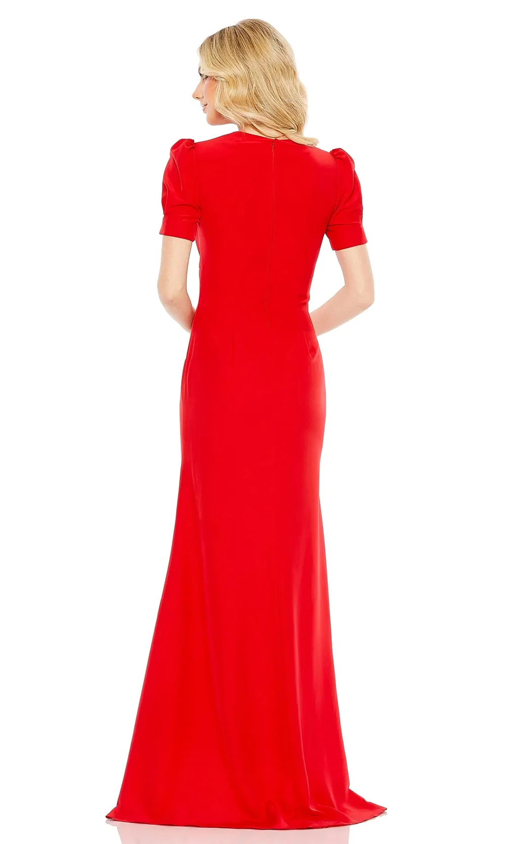Ieena Duggal A2630 - Puff Sleeve Cutout Evening Gown - Image 2