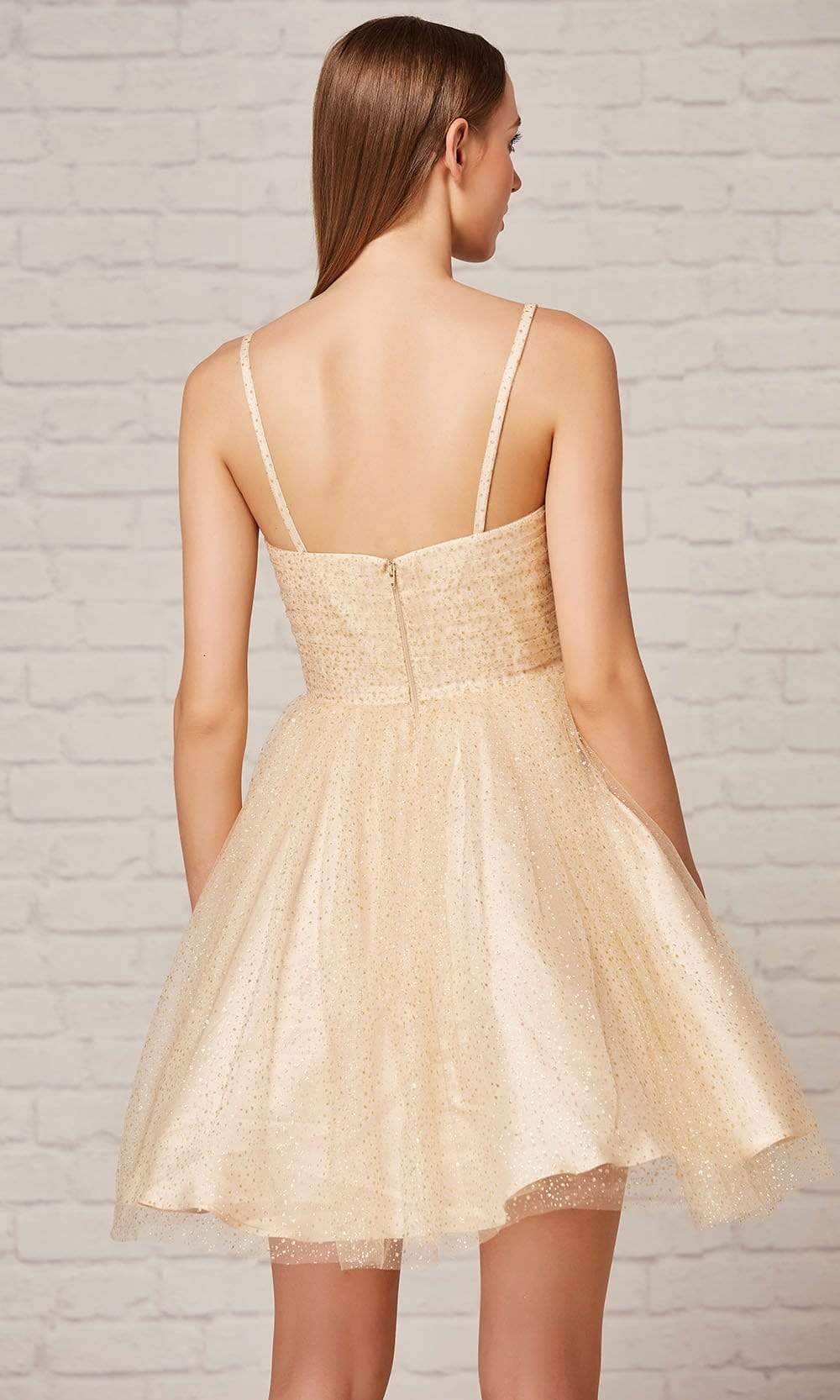 J'Adore Dresses J18089 - Sparkle Tulle V-Neck Gown - Image 2