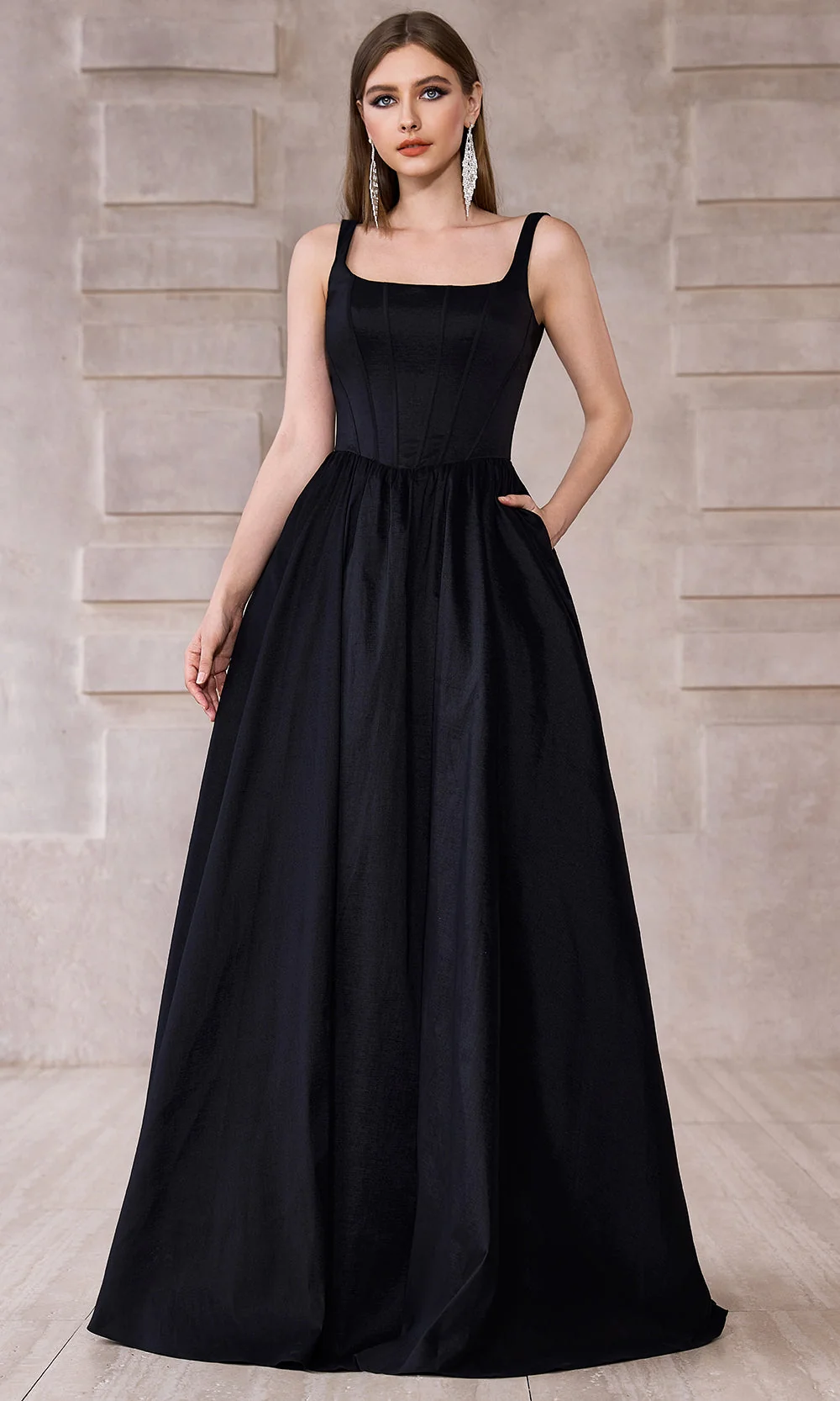 J'Adore Dresses J28012 - Button Back Sleeveless Ballgown