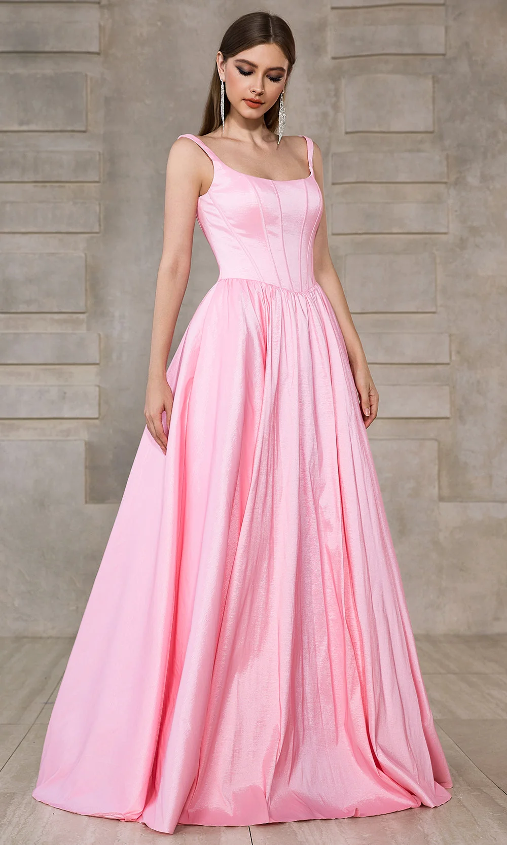 J'Adore Dresses J28012 - Button Back Sleeveless Ballgown - Image 3