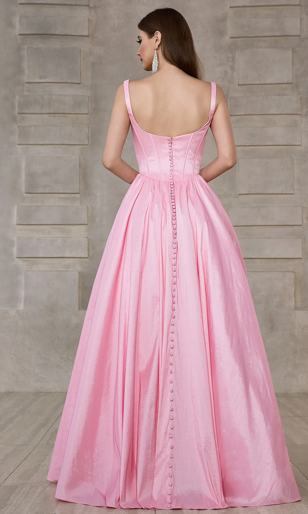J'Adore Dresses J28012 - Button Back Sleeveless Ballgown - Image 4