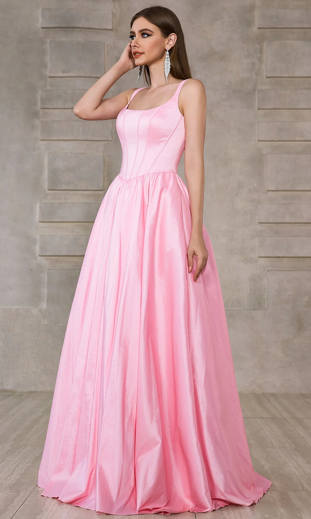 J'Adore Dresses J28012 - Button Back Sleeveless Ballgown - Image 5
