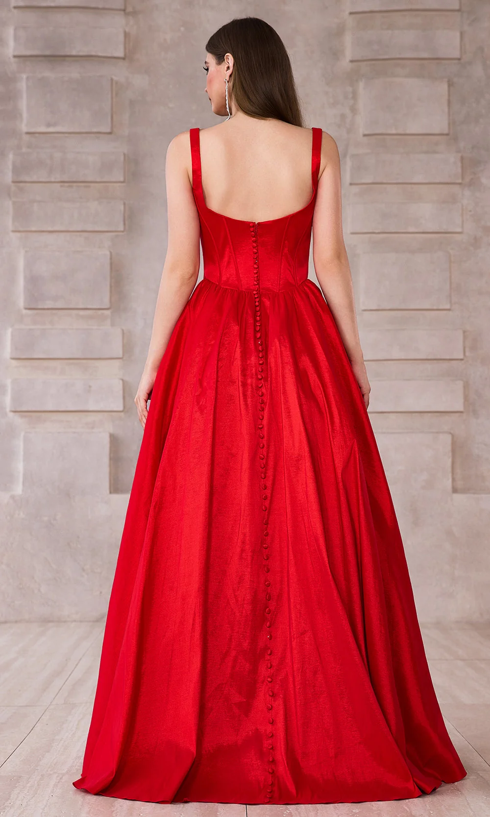 J'Adore Dresses J28012 - Button Back Sleeveless Ballgown - Image 7
