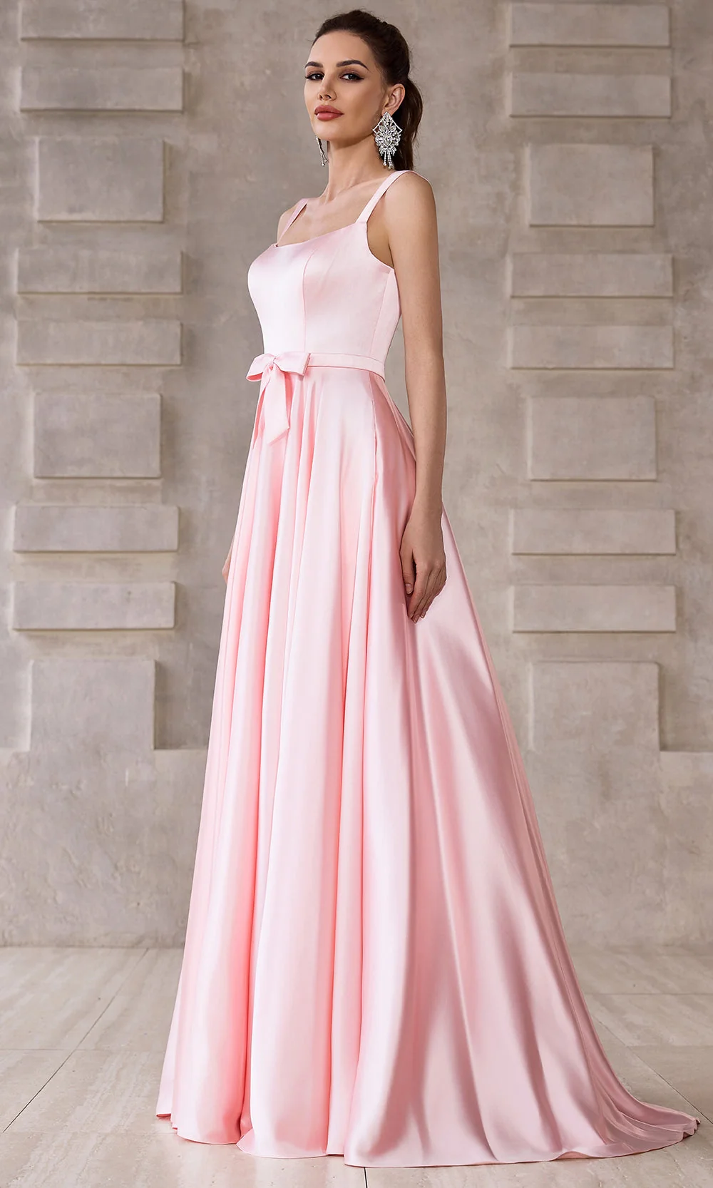 J'Adore Dresses J28015 - Sleeveless A-Line Gown with Button Back - Image 3