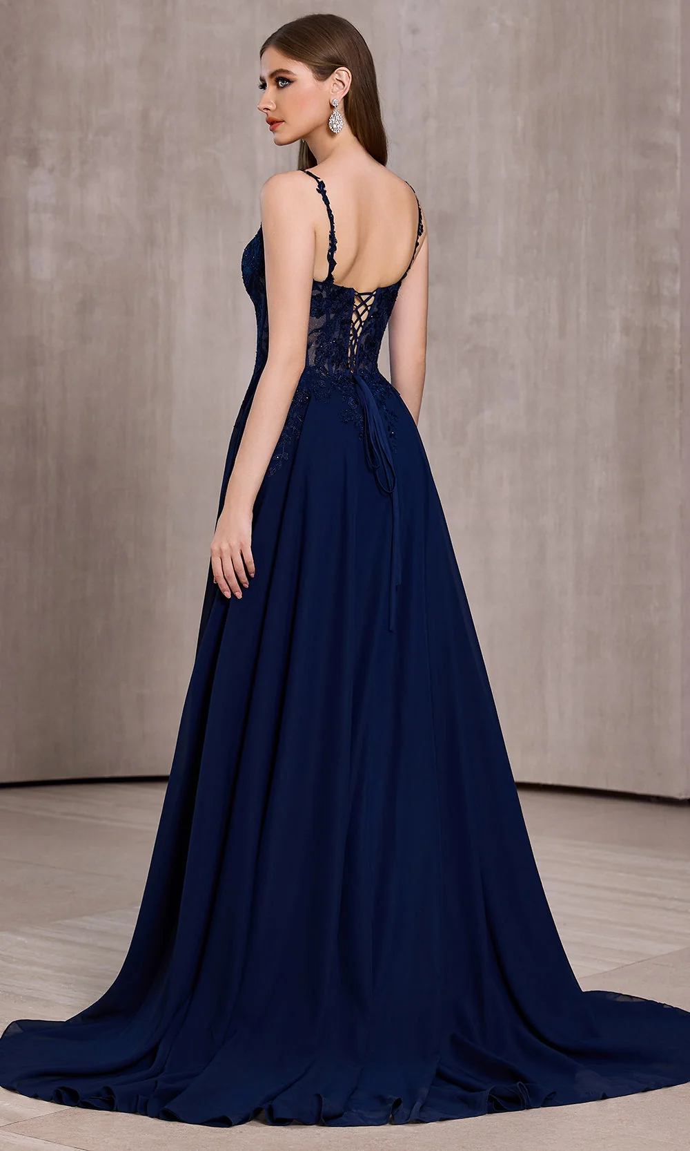 J'Adore Dresses J28041 - Sweetheart Basque Waist Embroidered Gown - Image 5