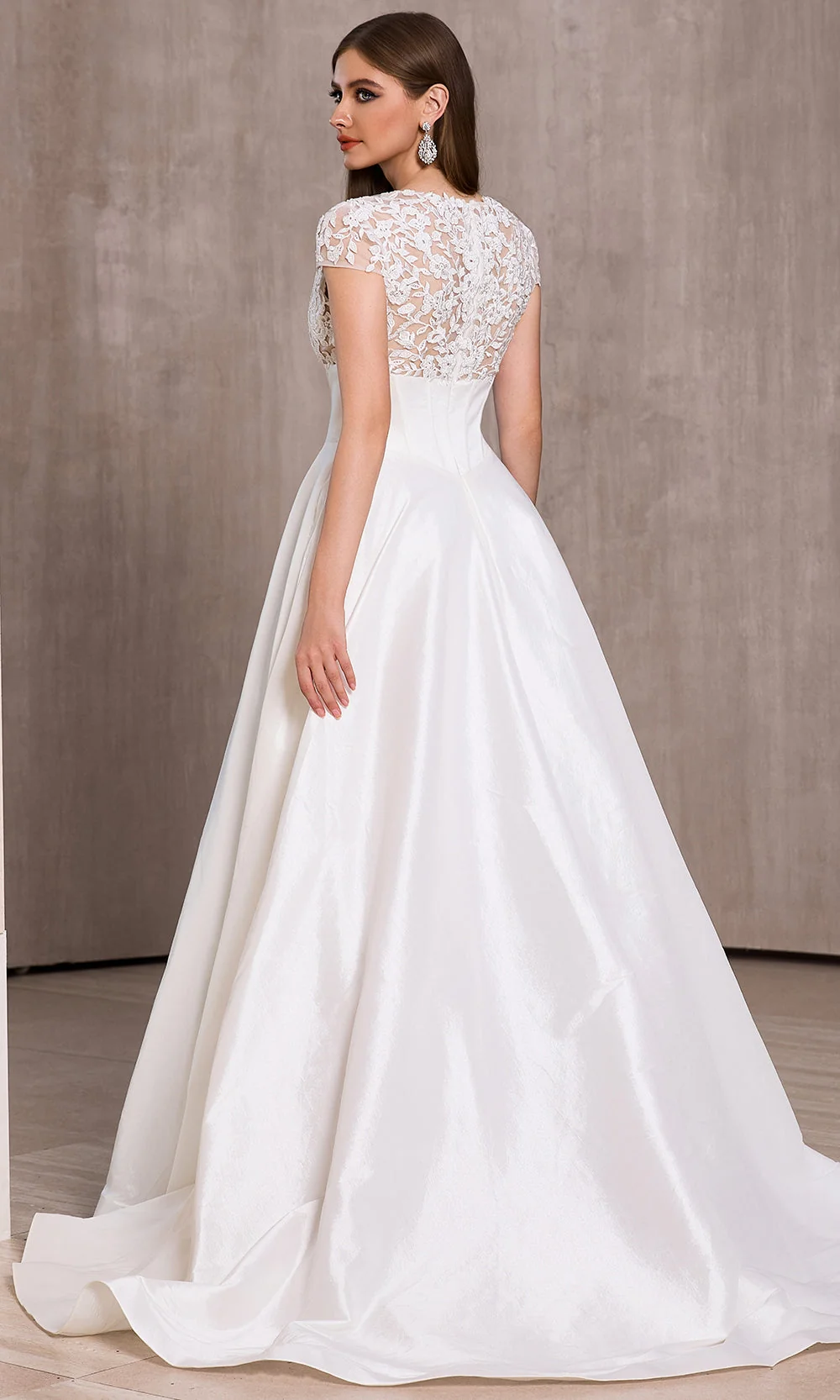 J'Adore Dresses J28047 - V-Neck Embroidered Bodice Evening Gown - Image 5