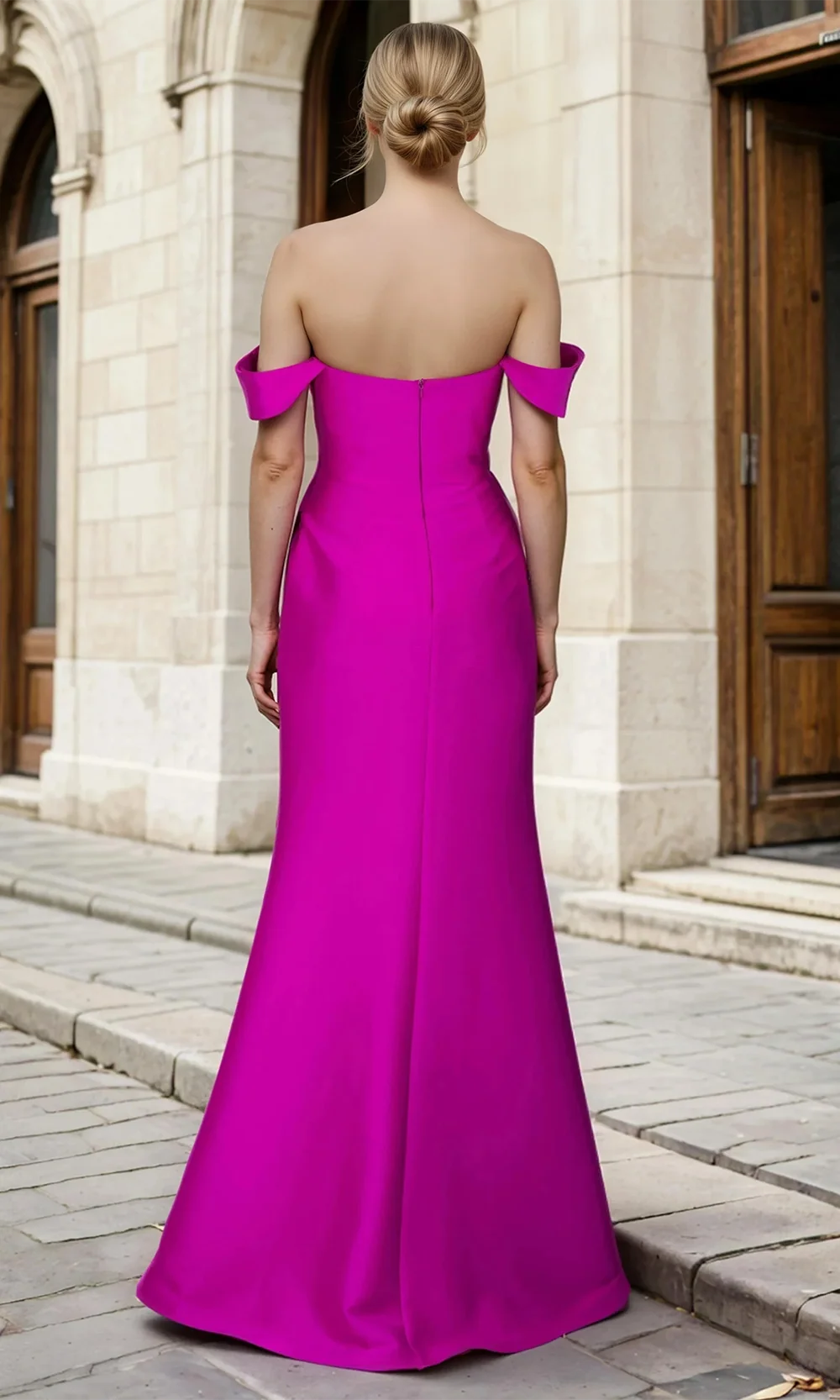 Janique 2619 - Ruching Embellished Off?Shoulder Prom Gown - Image 7