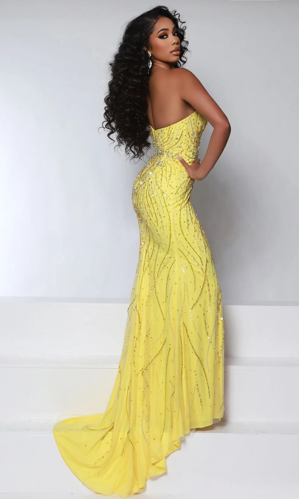 Johnathan Kayne 2956 - Oversized Rosette Evening Gown - Image 2