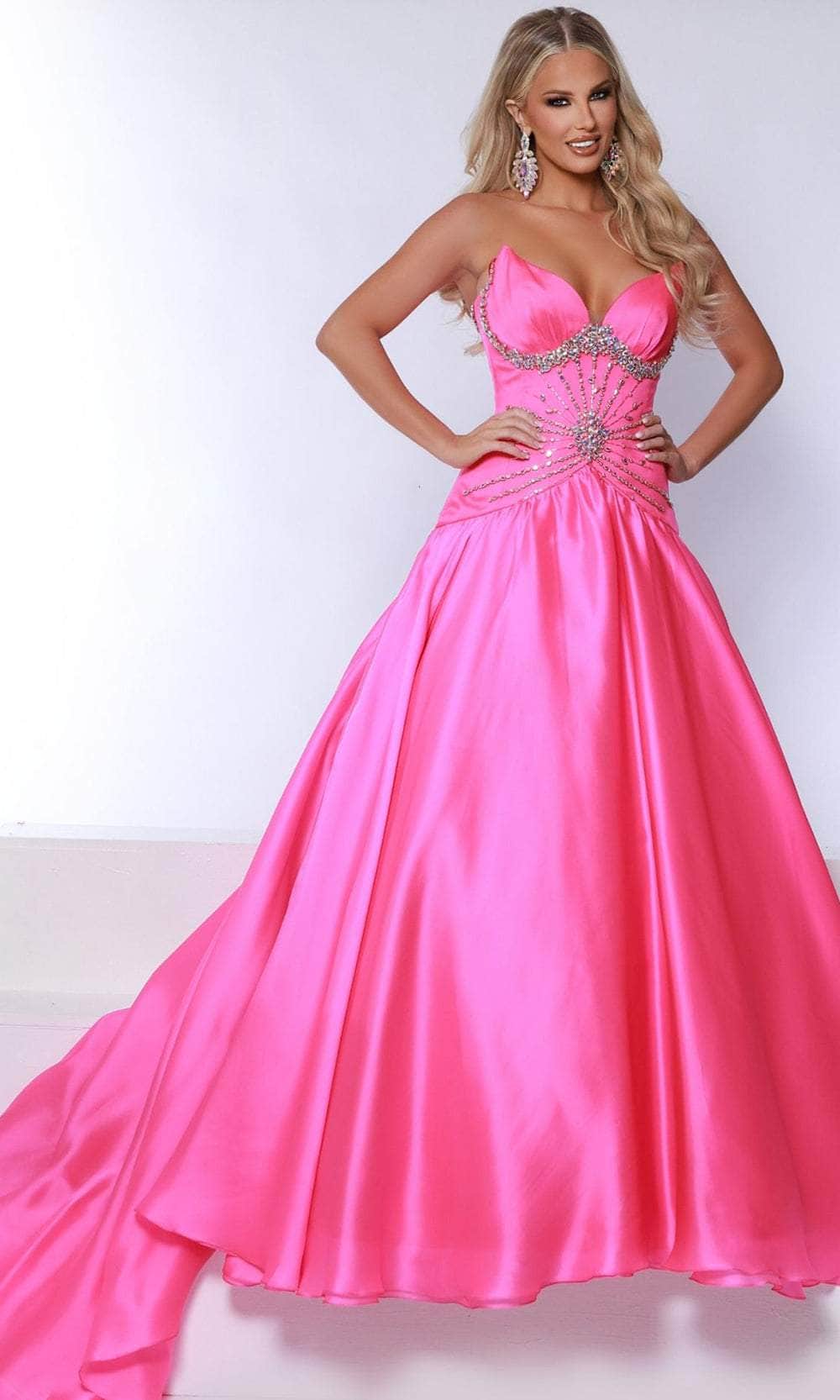 Johnathan Kayne 3045 - Silk Gazar Strapless Ballgown - Image 3