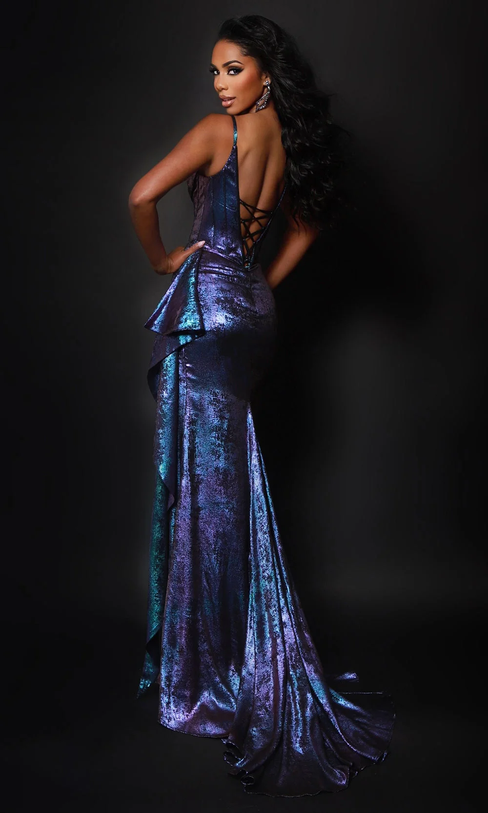 Johnathan Kayne 3289 - Shimmering Lace?Up Metallic Mermaid - Image 2