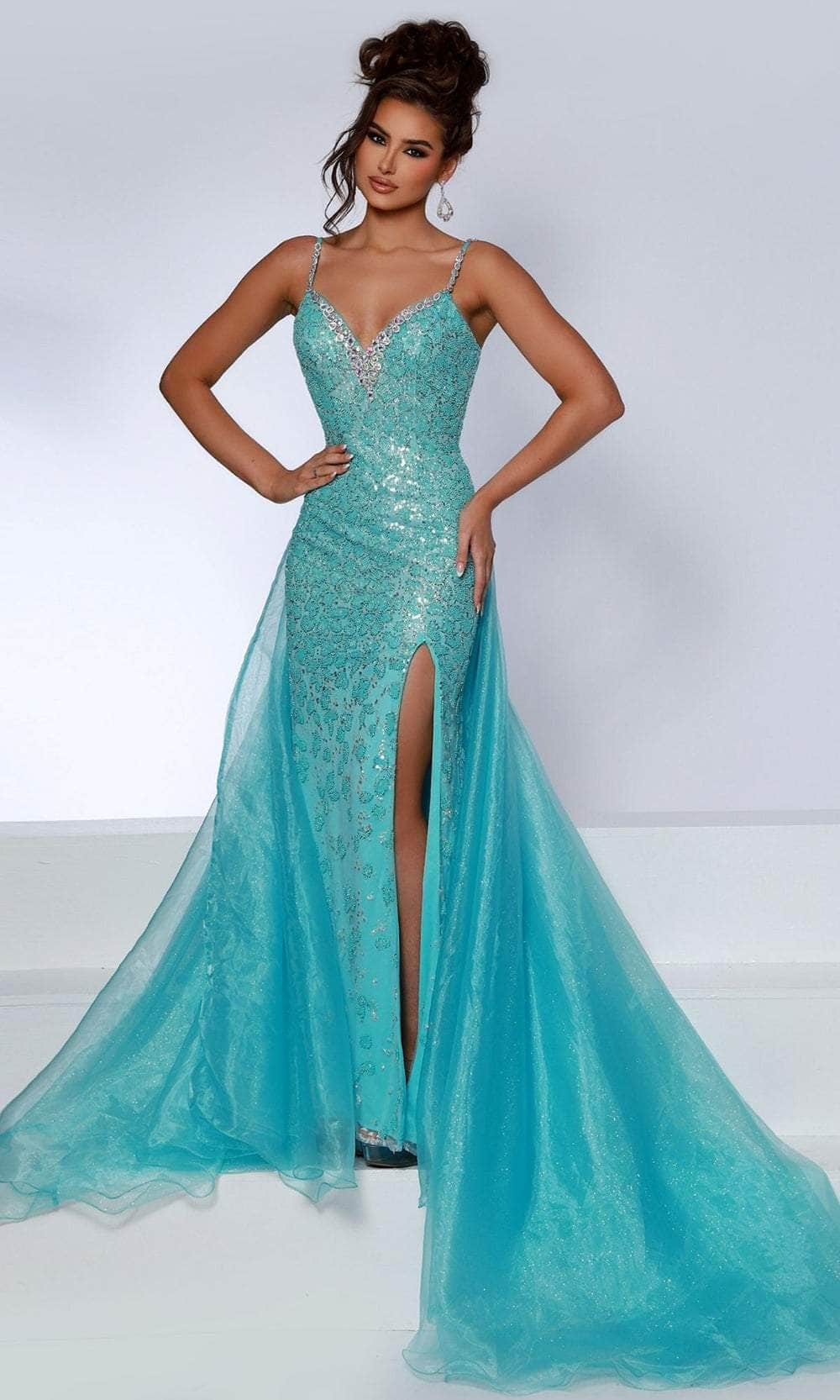 Johnathan Kayne DKS2 - Embellished Sheath Evening Gown - Image 3