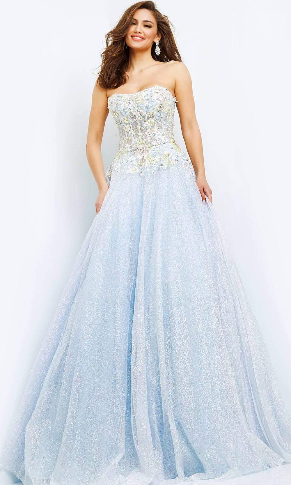 Jovani 06231 - Floral Sweetheart Ballgown - Image 3