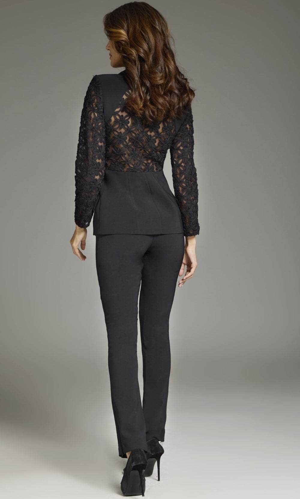 Jovani 39074 - Seams Lace Pant Suit - Image 2