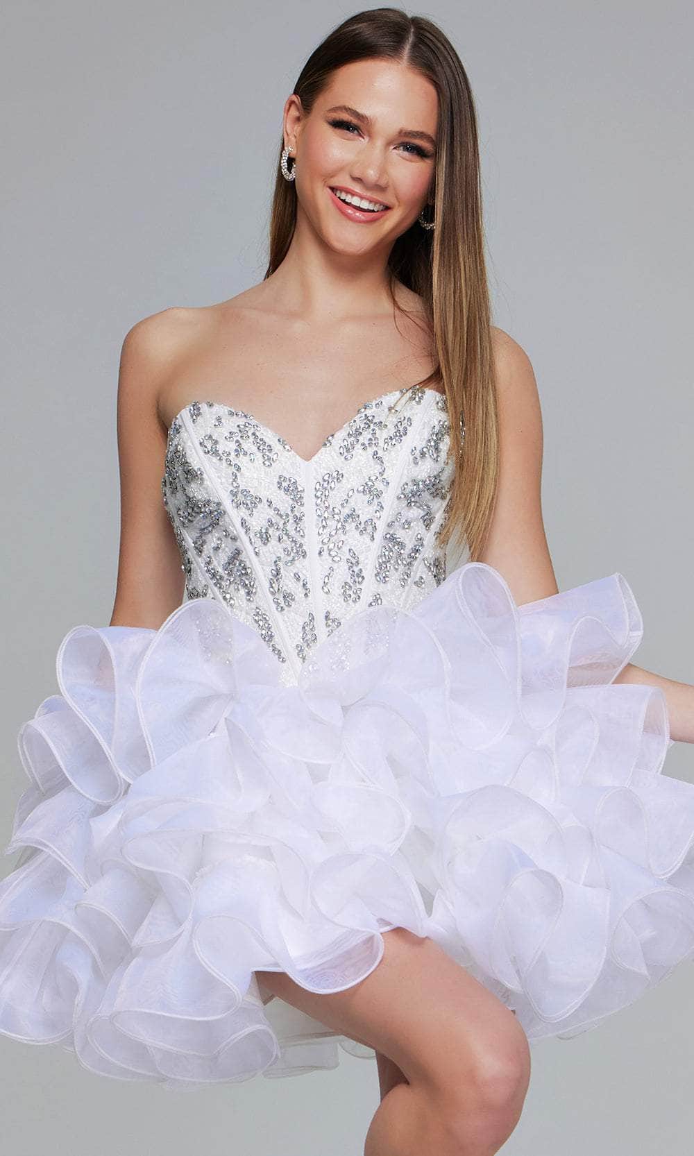 Jovani 39932 - Bejeweled Bodice Cocktail Dress - Image 4